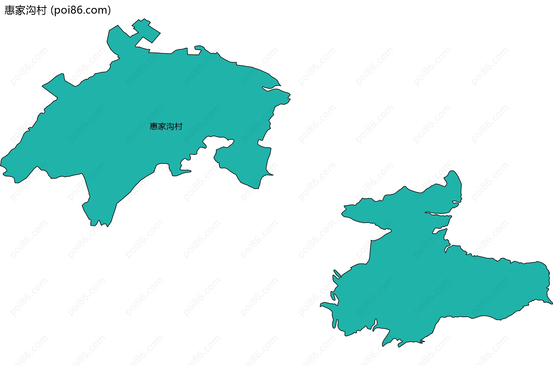 惠家沟村边界地图