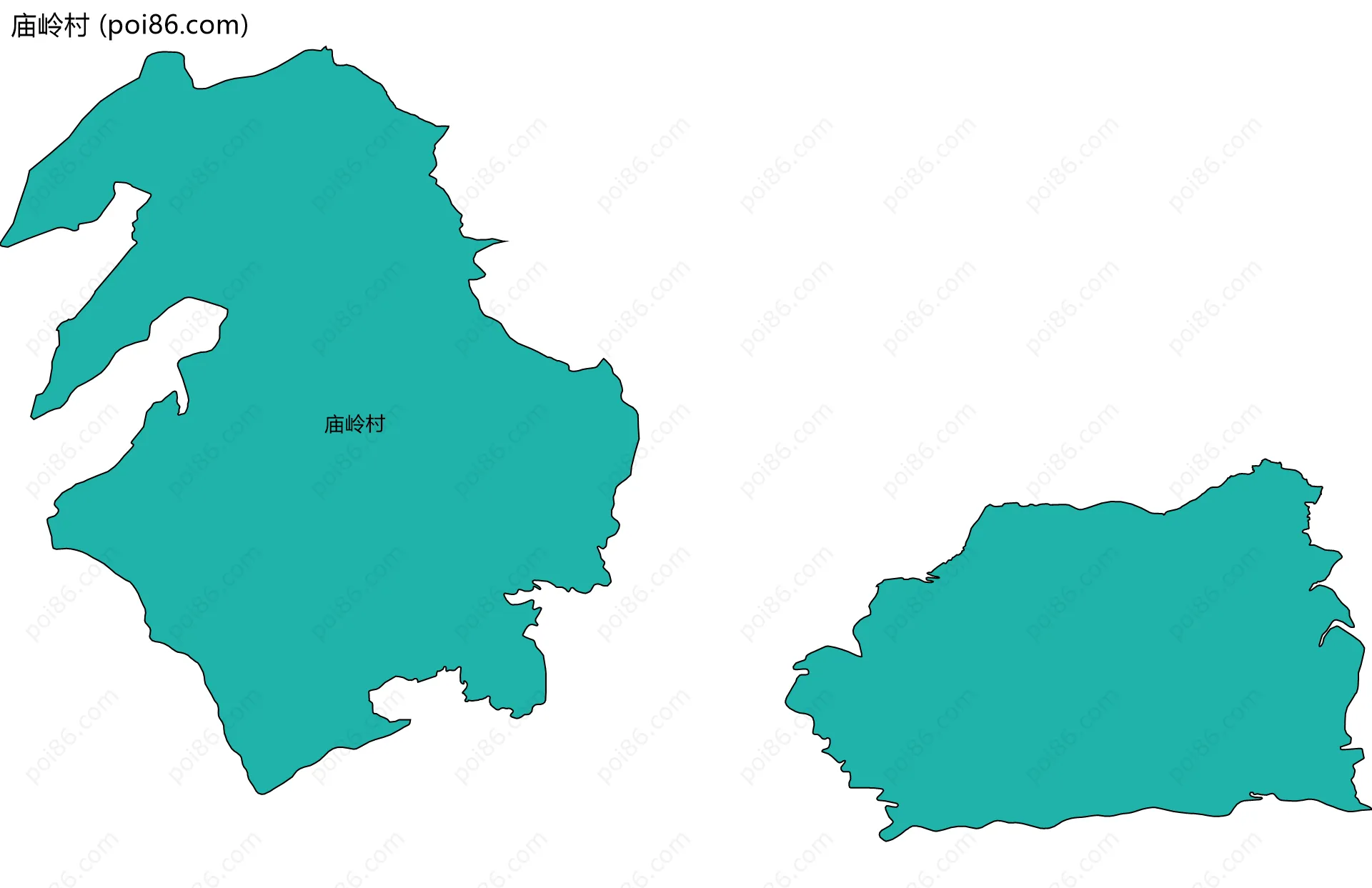 庙岭村边界地图