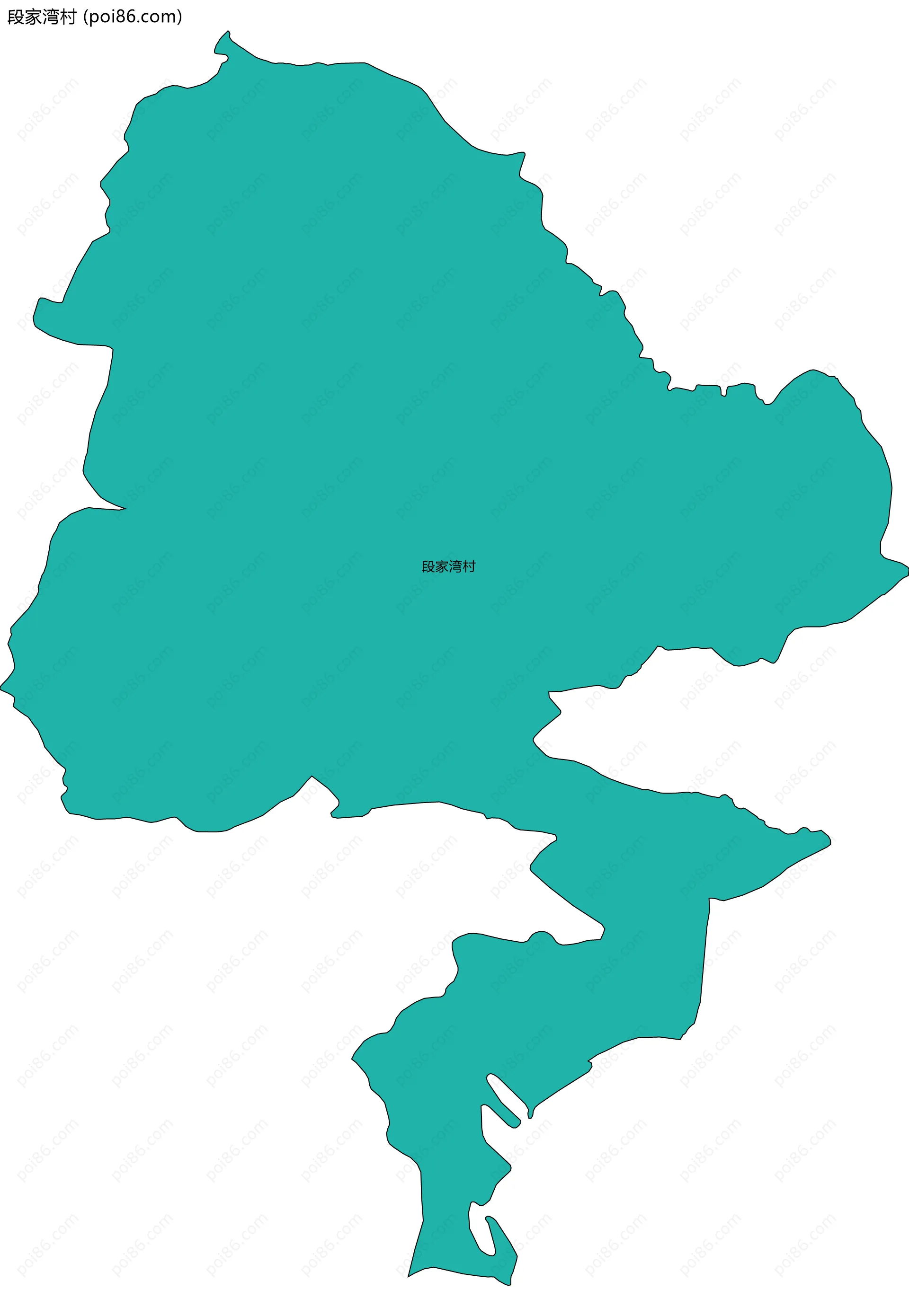 段家湾村边界地图