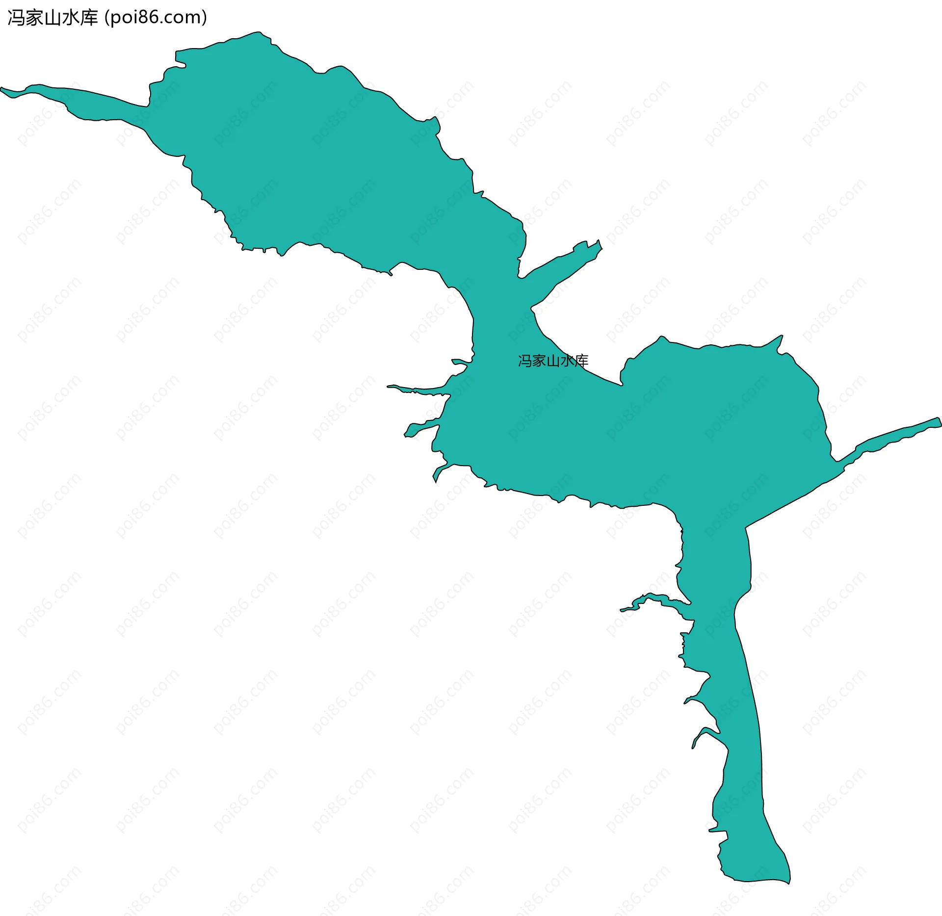 冯家山水库边界地图