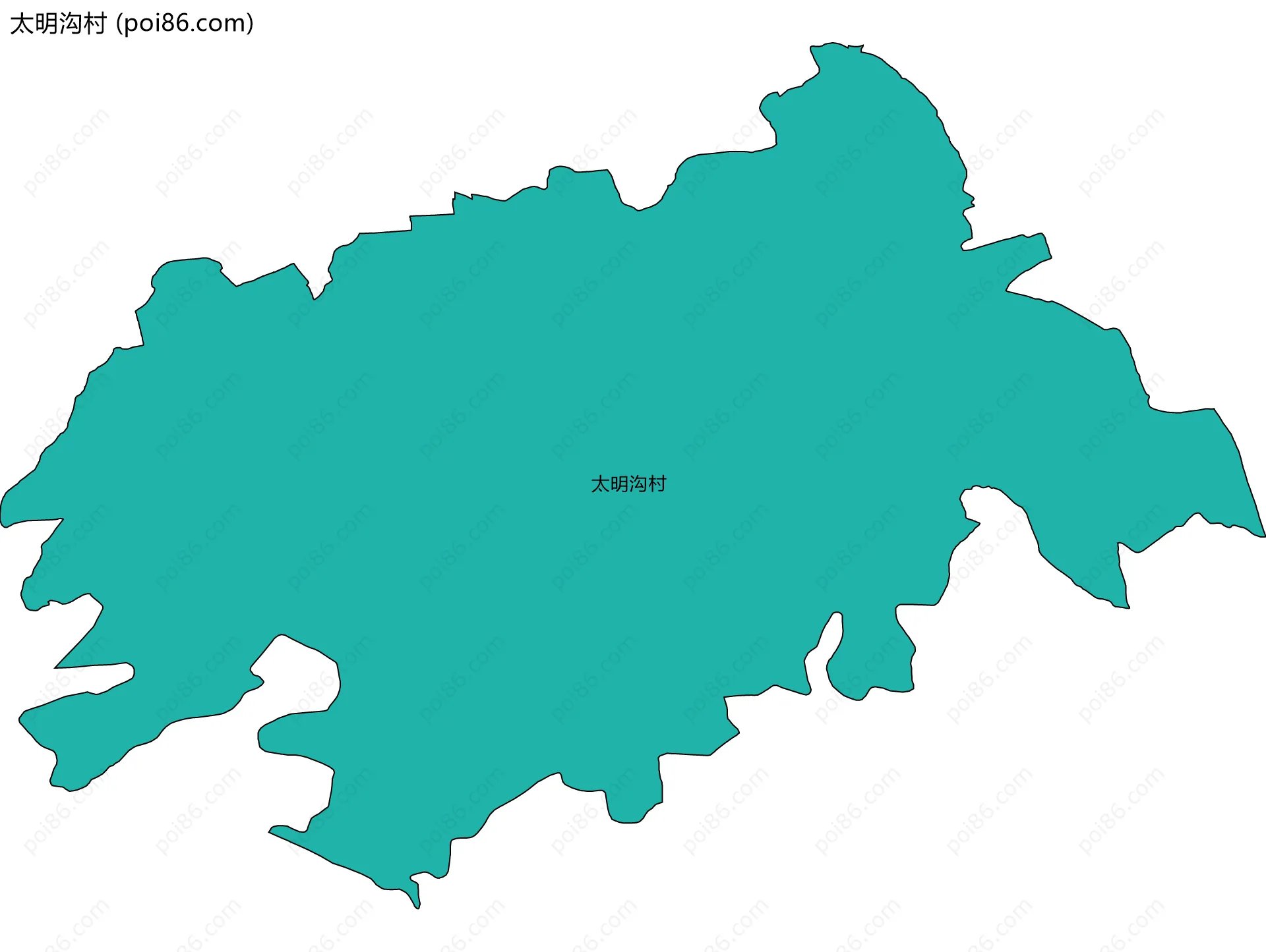 太明沟村边界地图