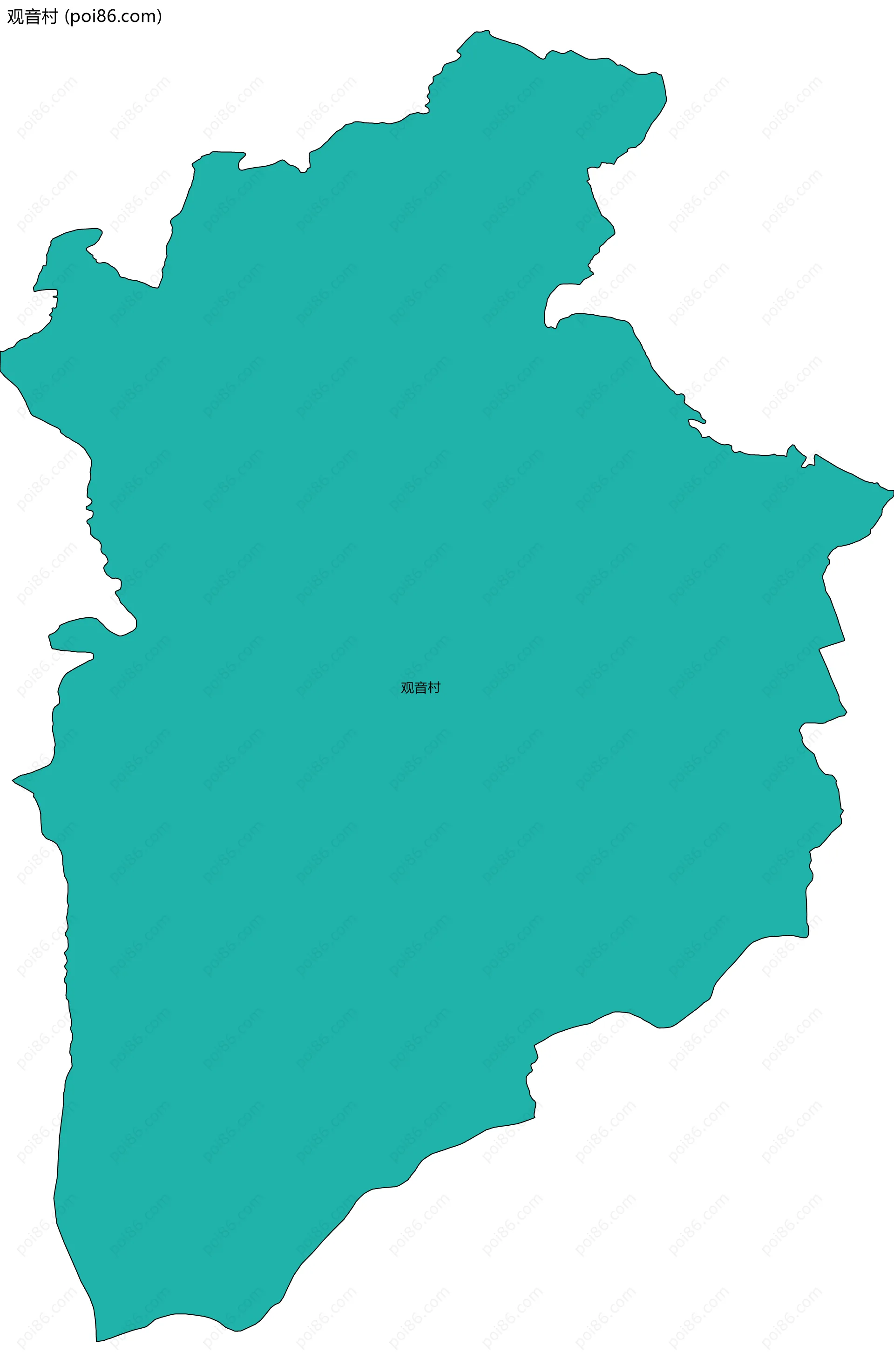 观音村边界地图