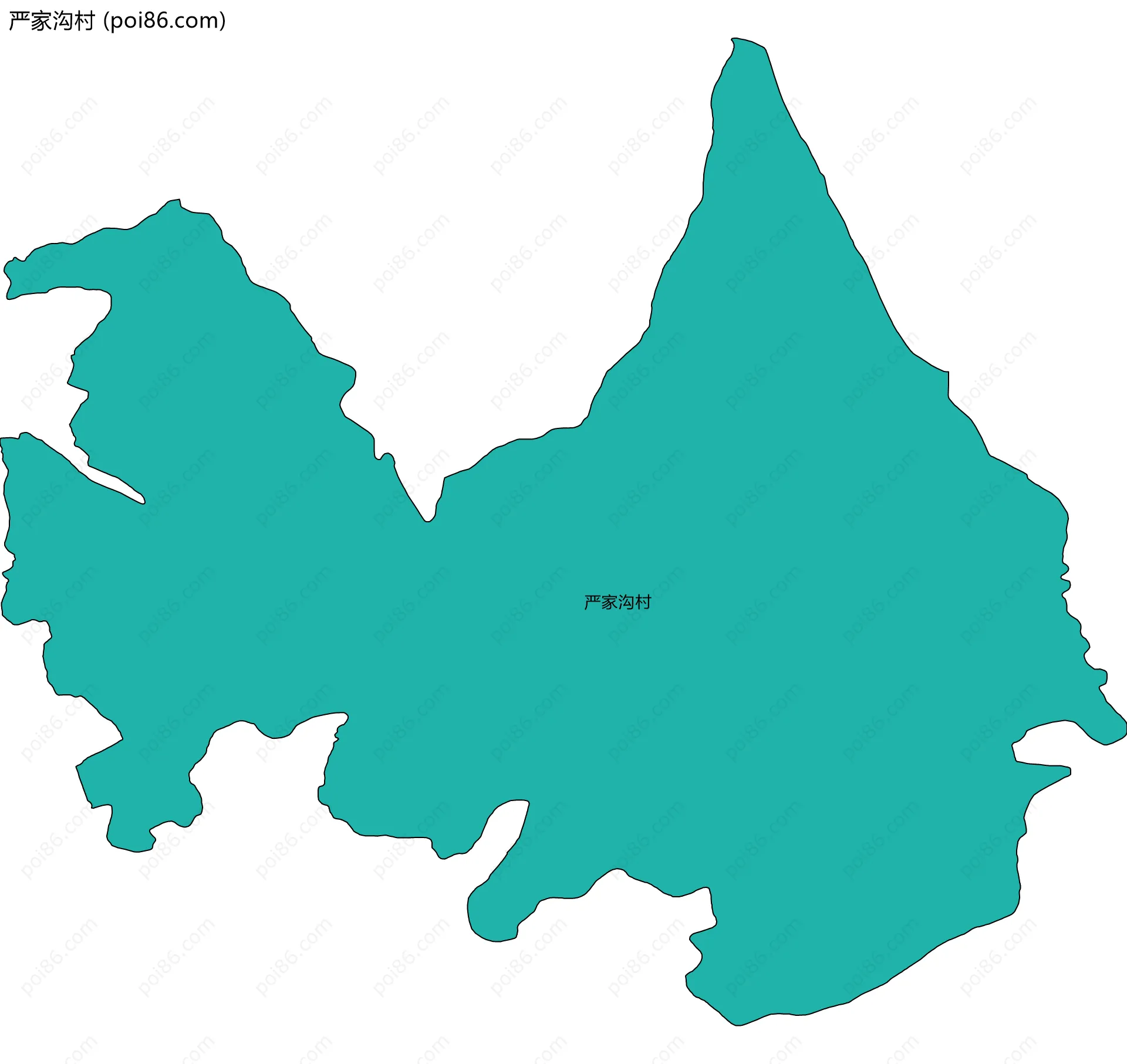 严家沟村边界地图