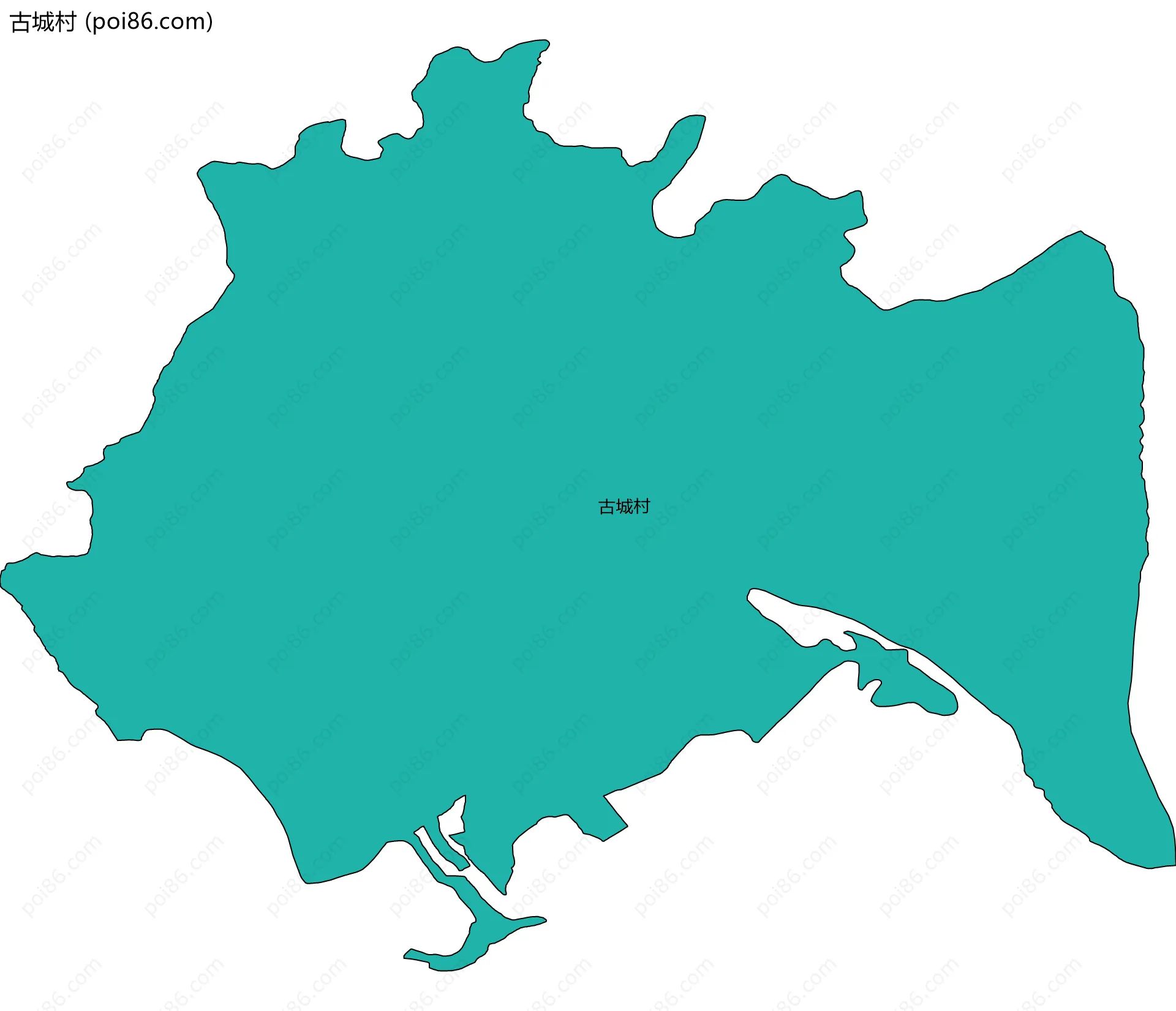 古城村边界地图