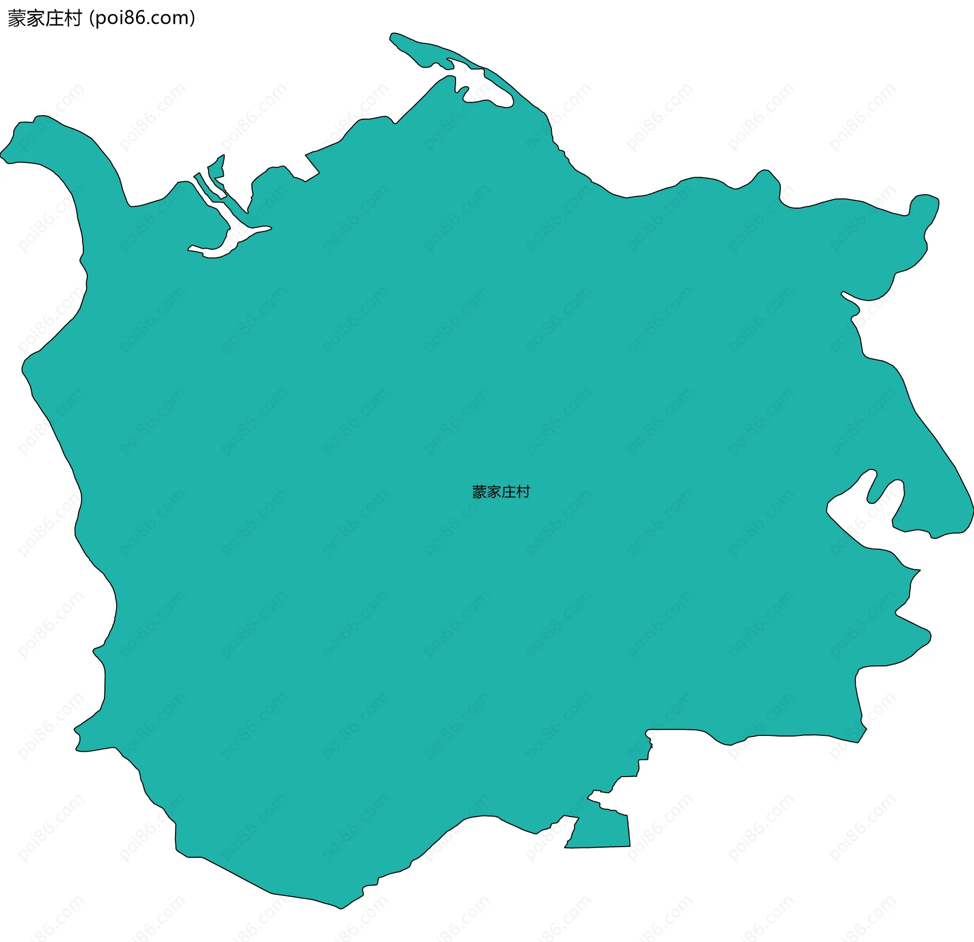 蒙家庄村边界地图