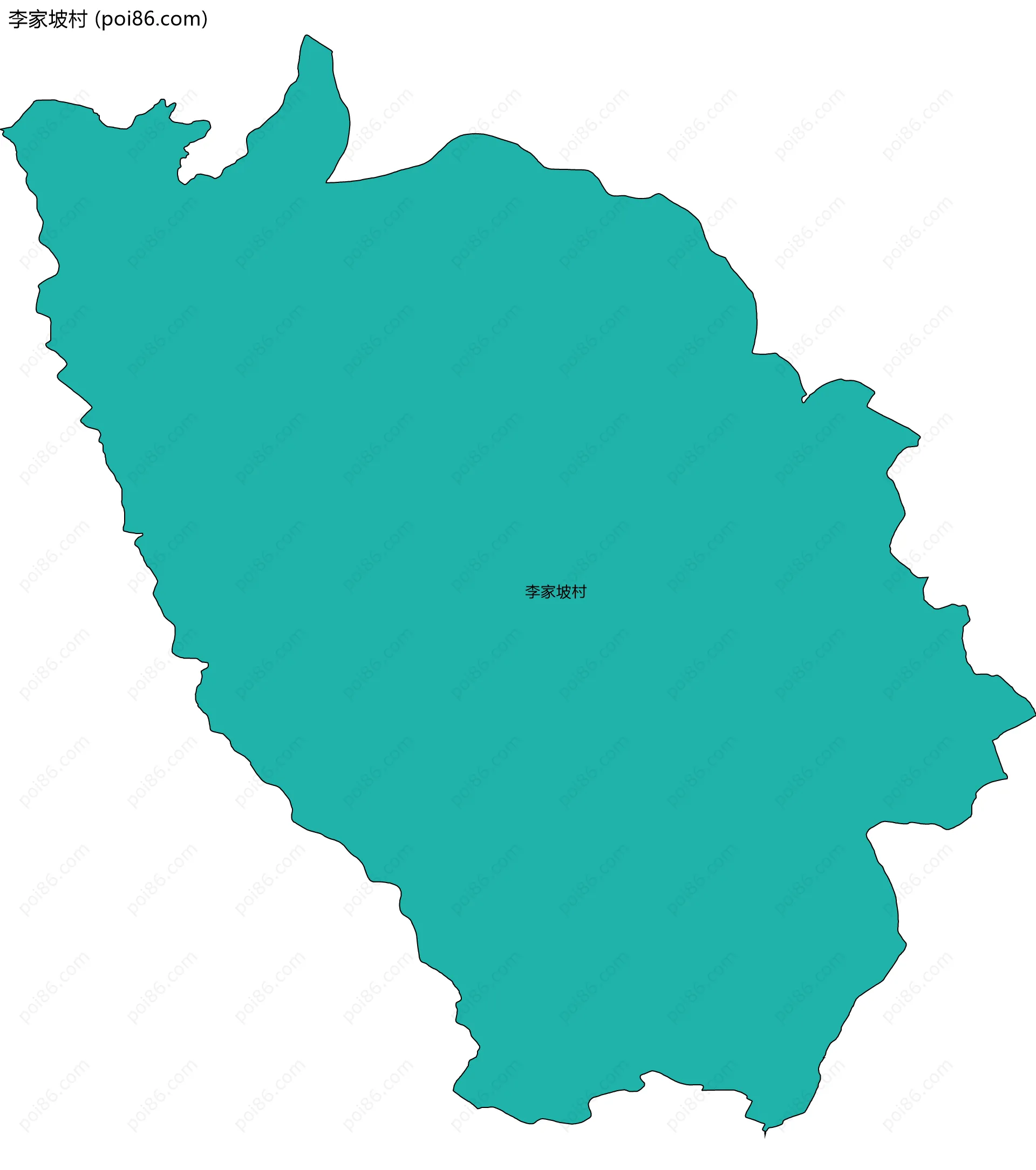 李家坡村边界地图