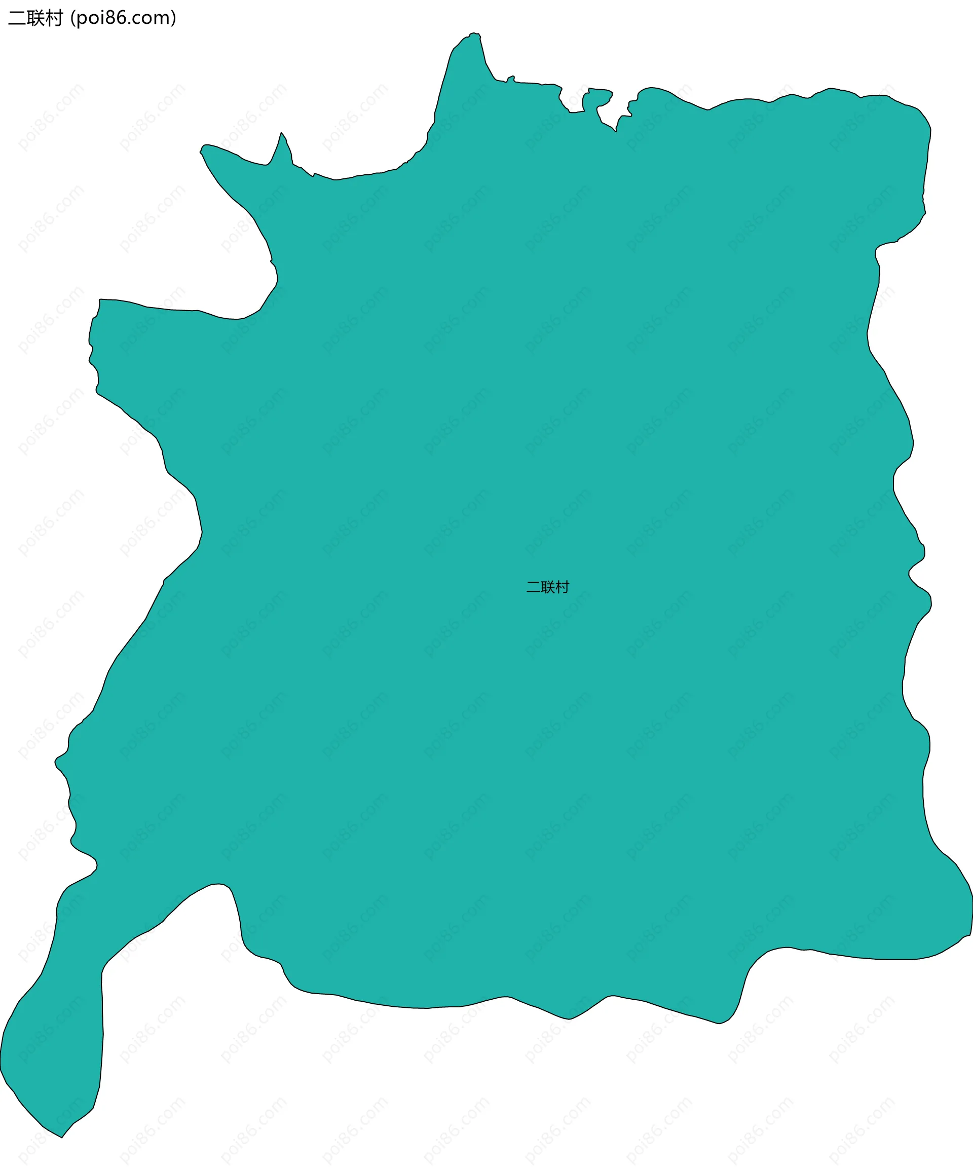 二联村边界地图