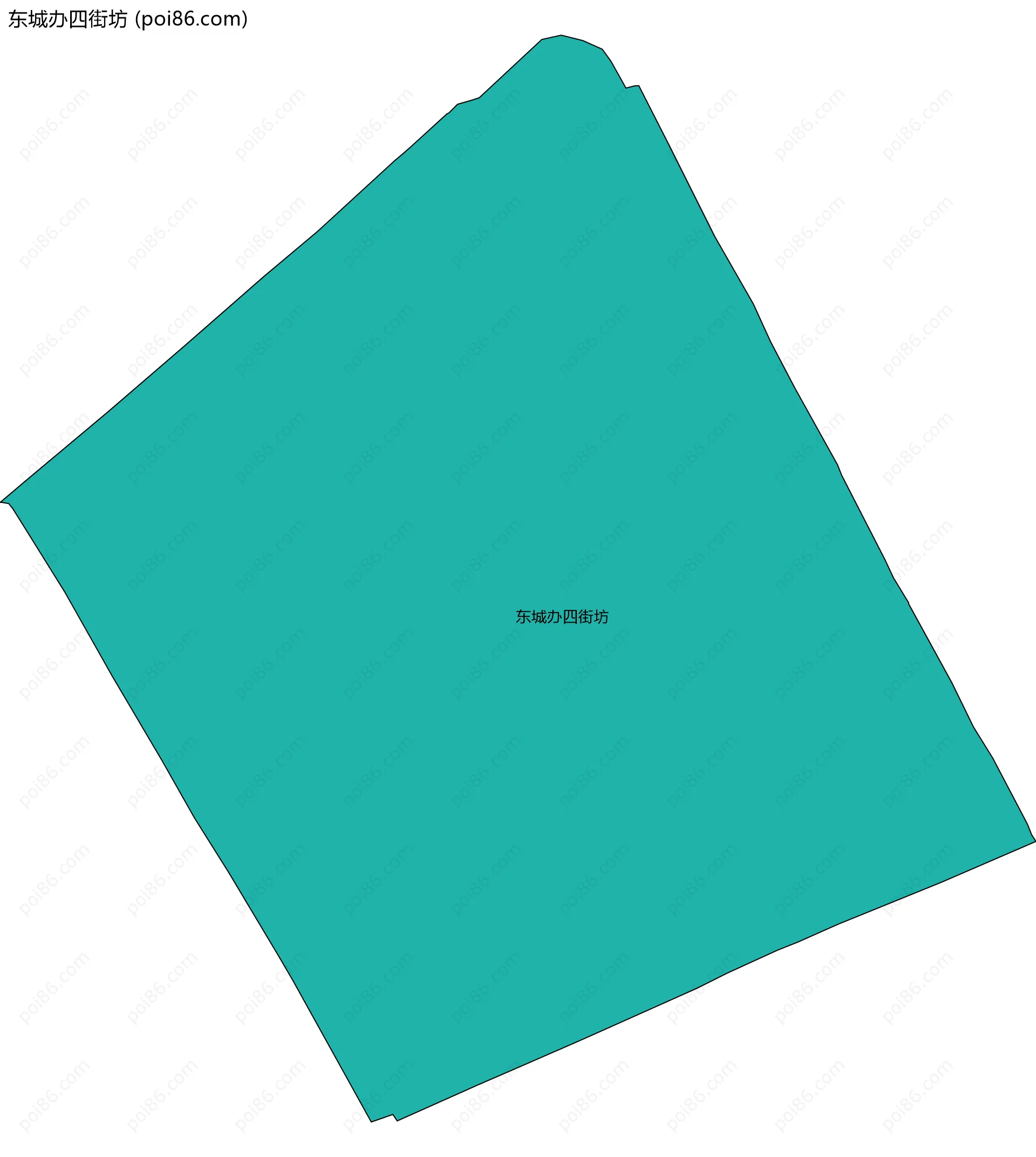 东城办四街坊边界地图