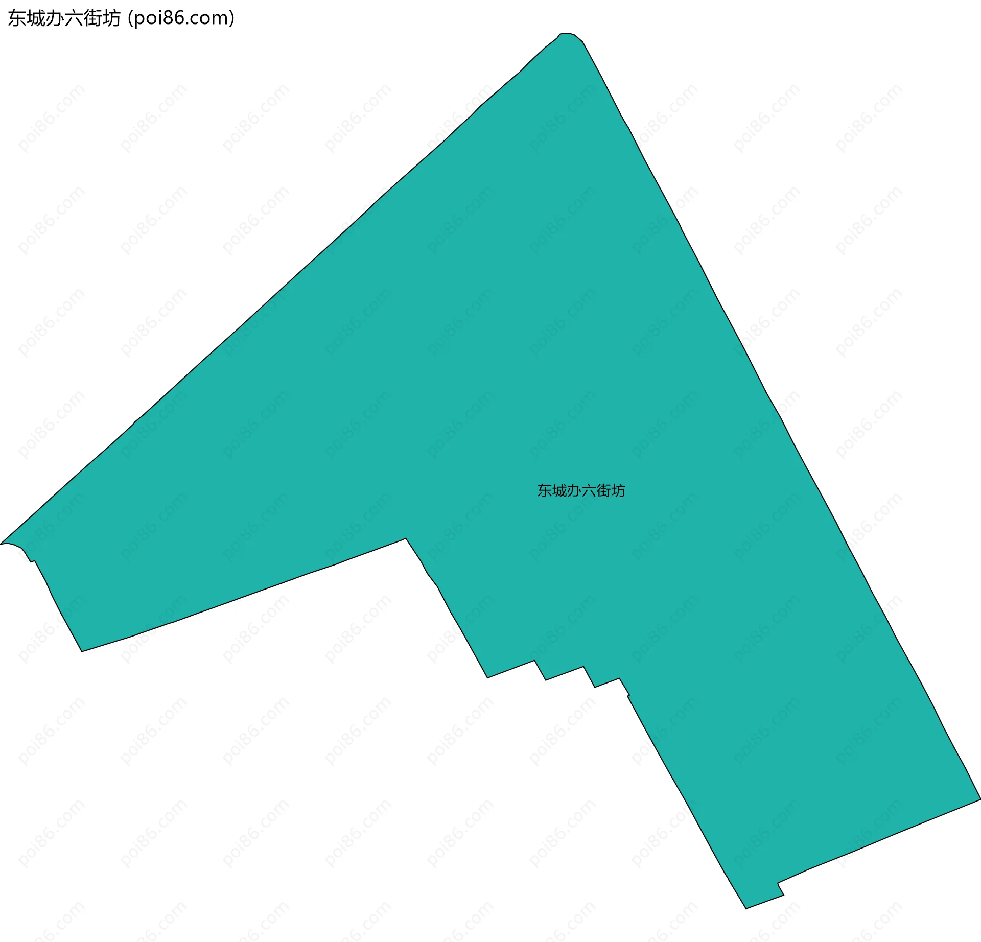 东城办六街坊边界地图