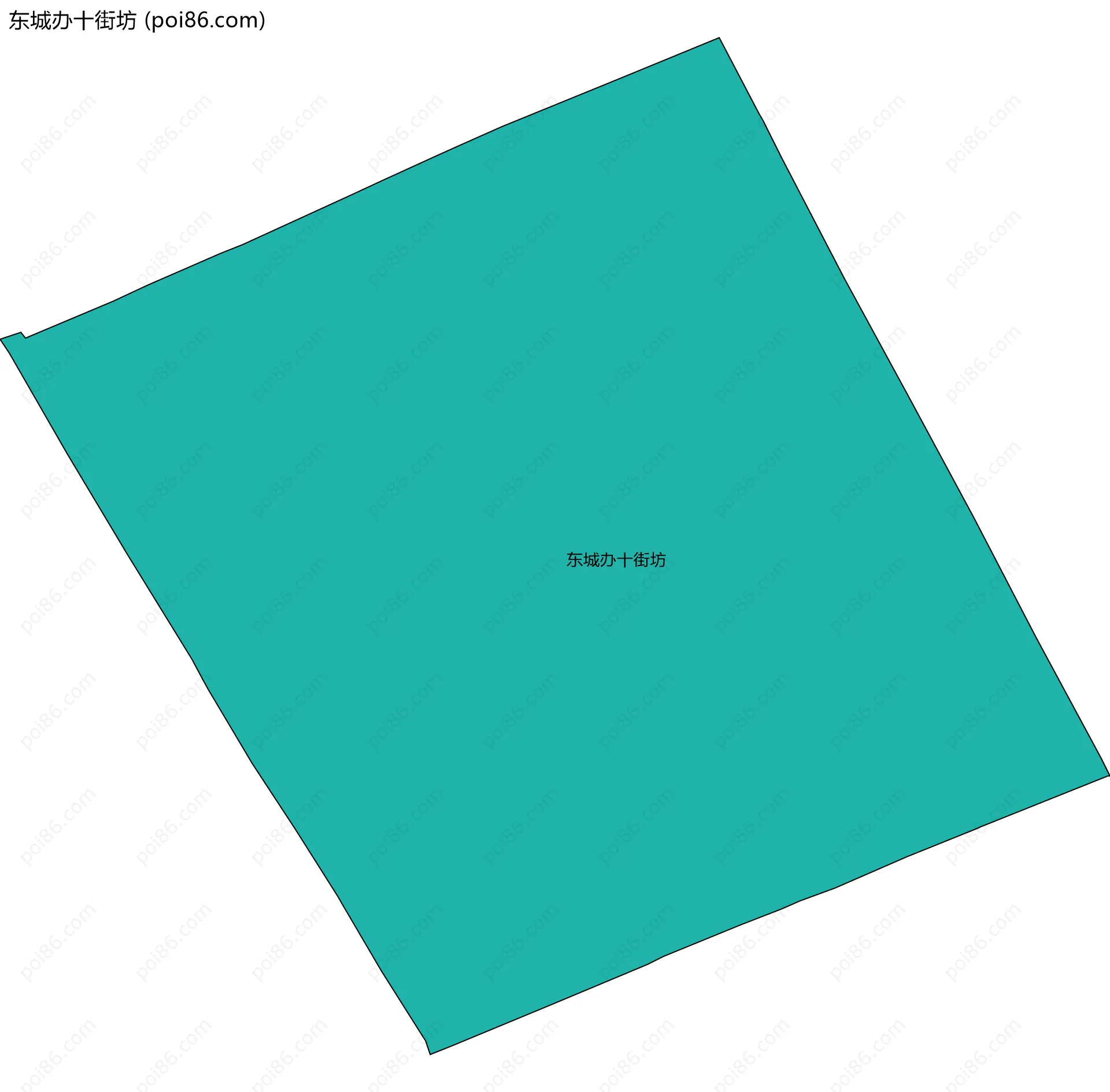 东城办十街坊边界地图