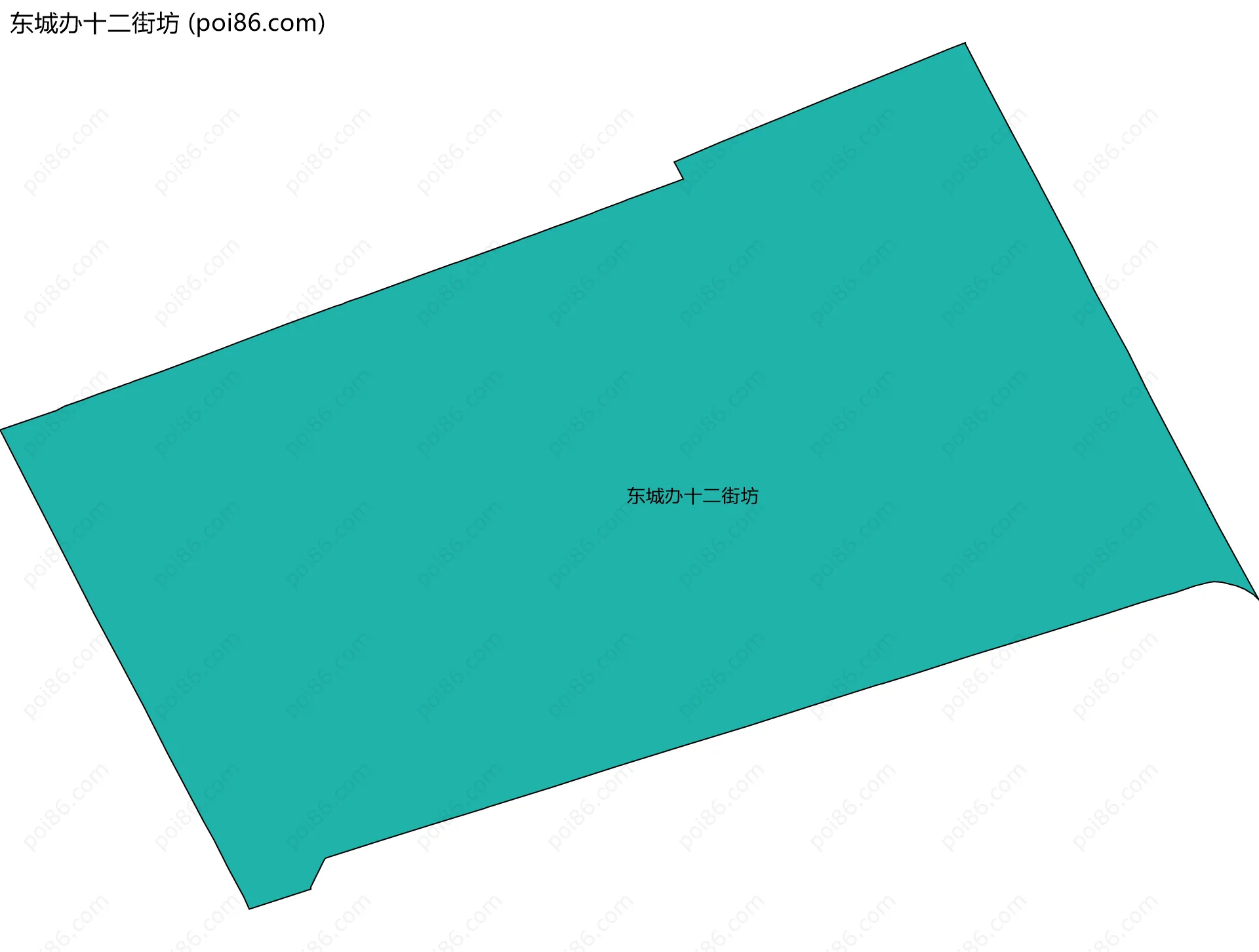 东城办十二街坊边界地图
