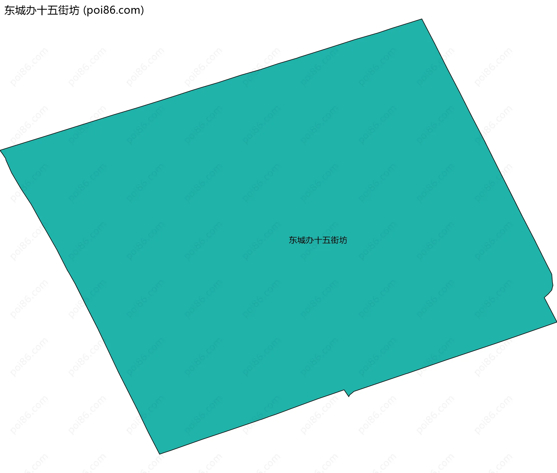 东城办十五街坊边界地图