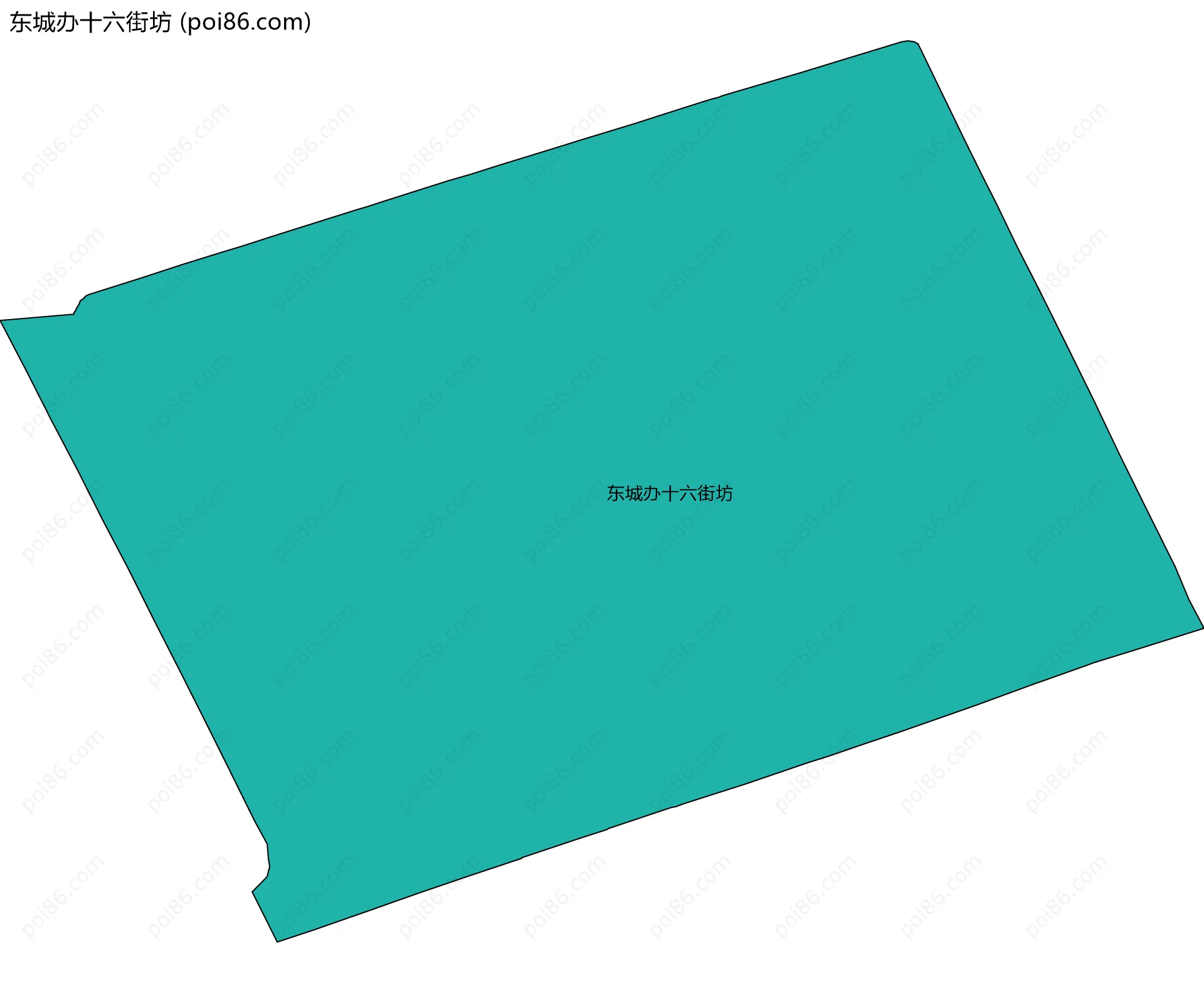 东城办十六街坊边界地图