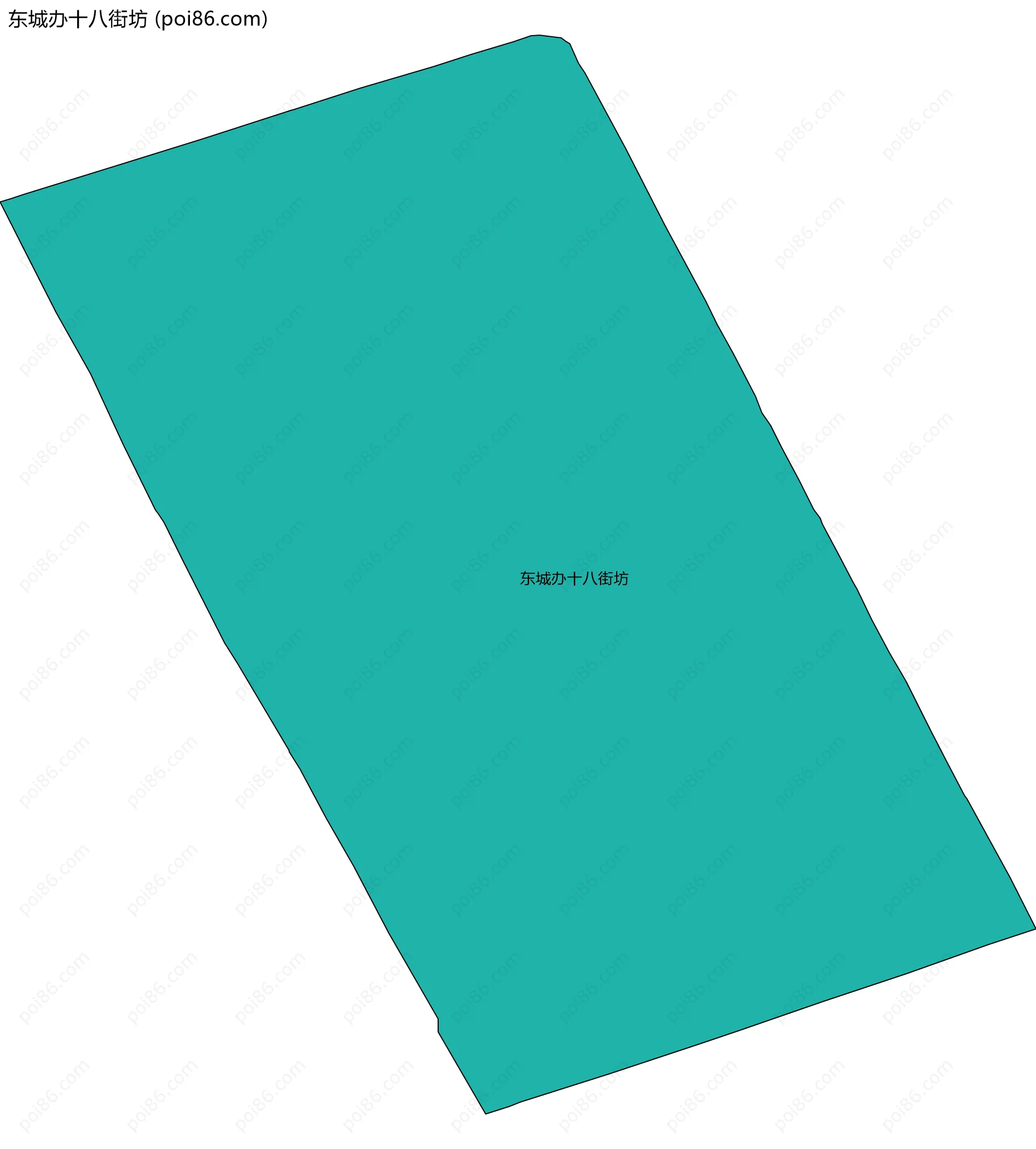 东城办十八街坊边界地图