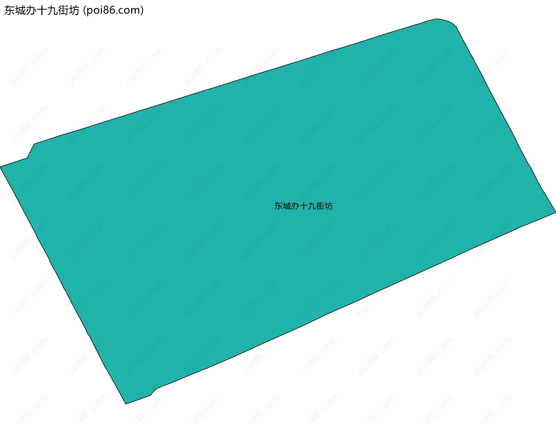 东城办十九街坊边界地图