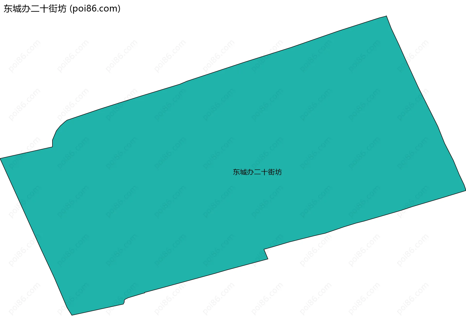 东城办二十街坊边界地图