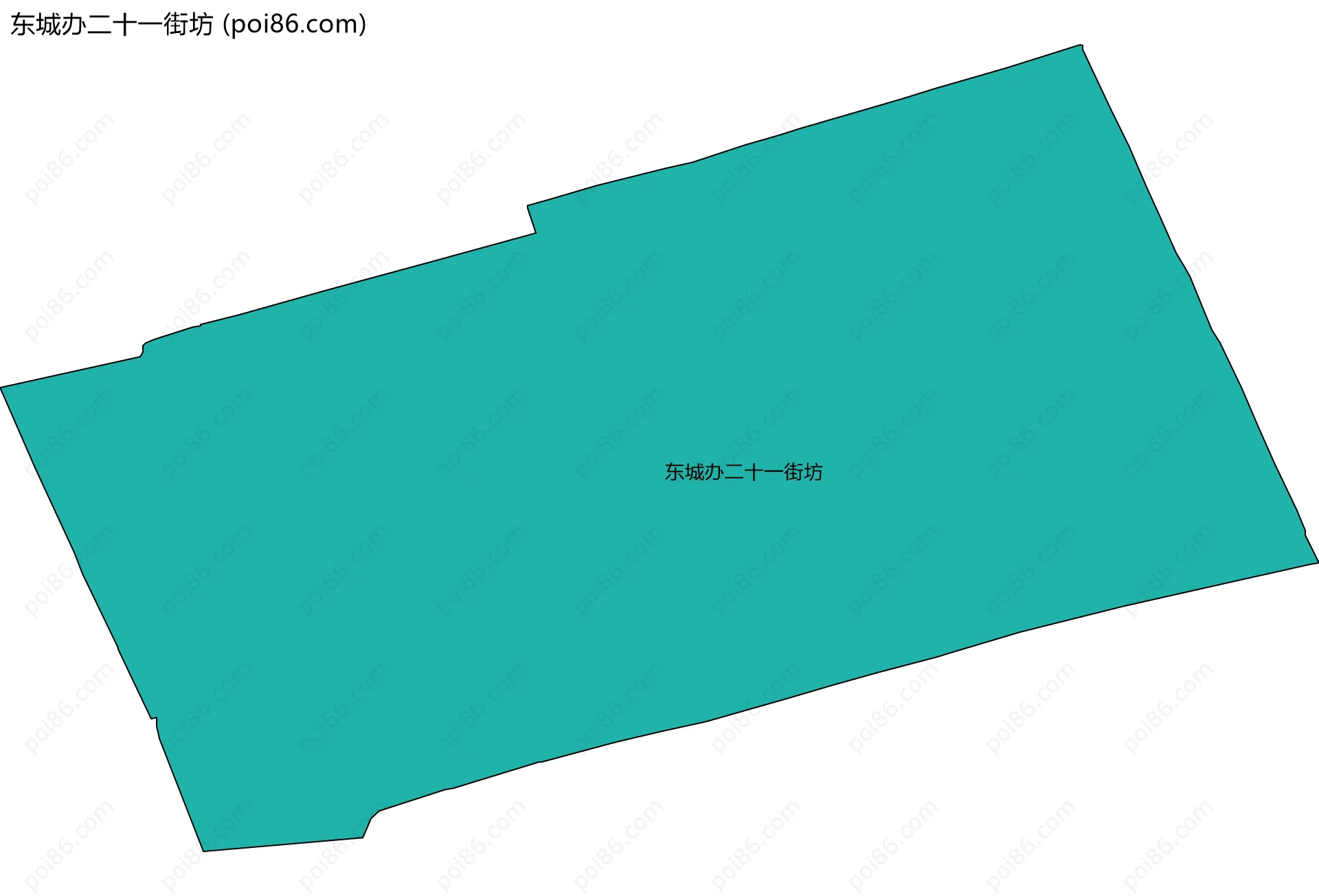 东城办二十一街坊边界地图