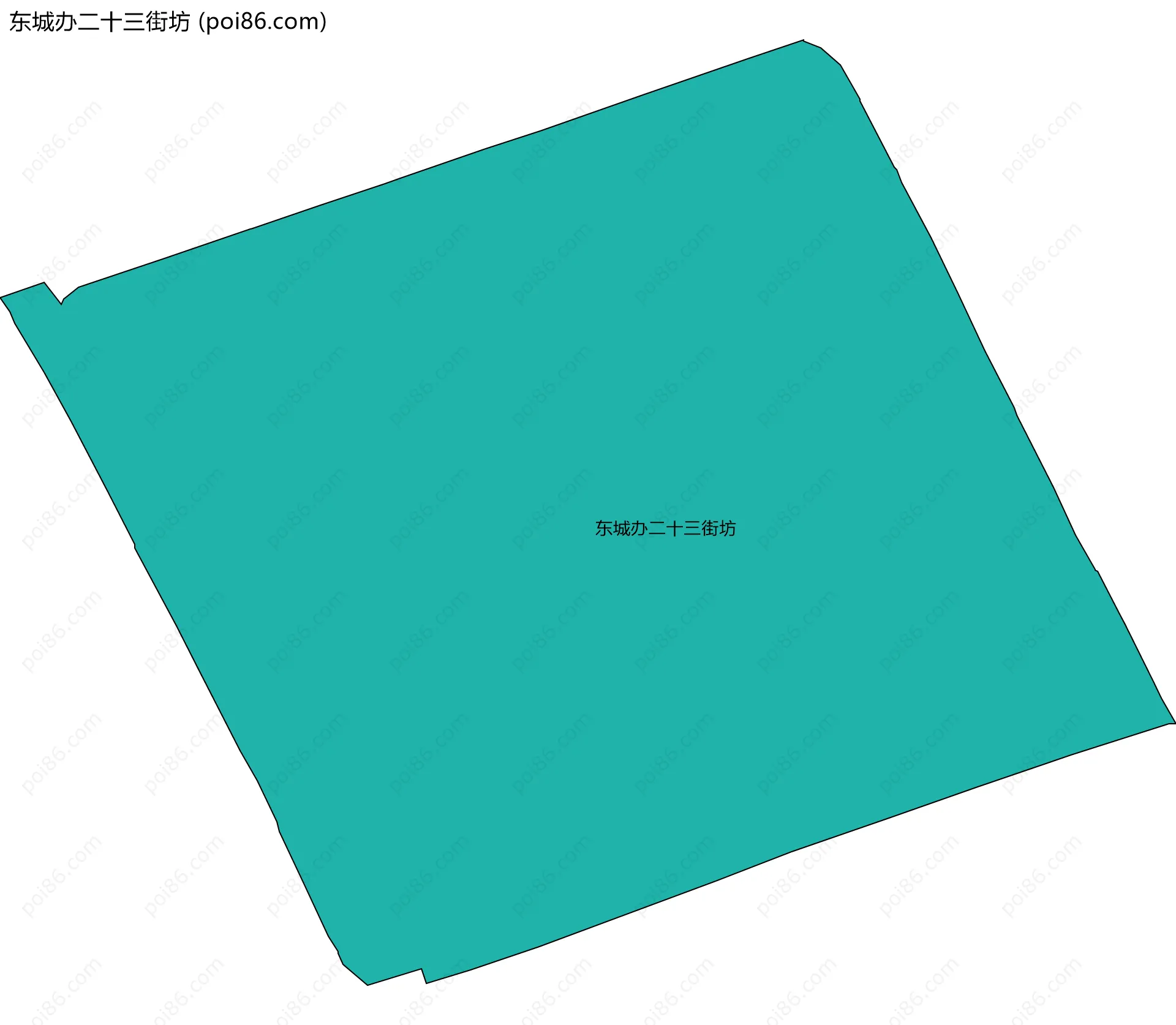 东城办二十三街坊边界地图