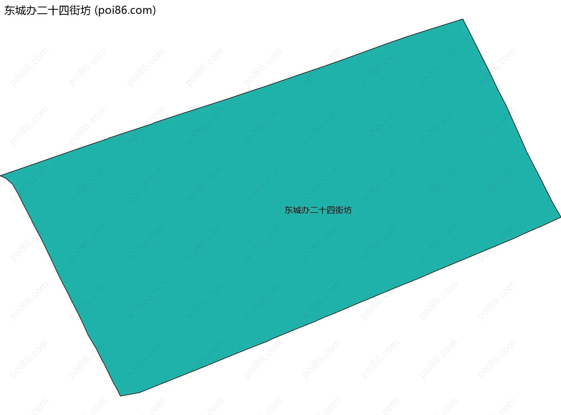 东城办二十四街坊边界地图