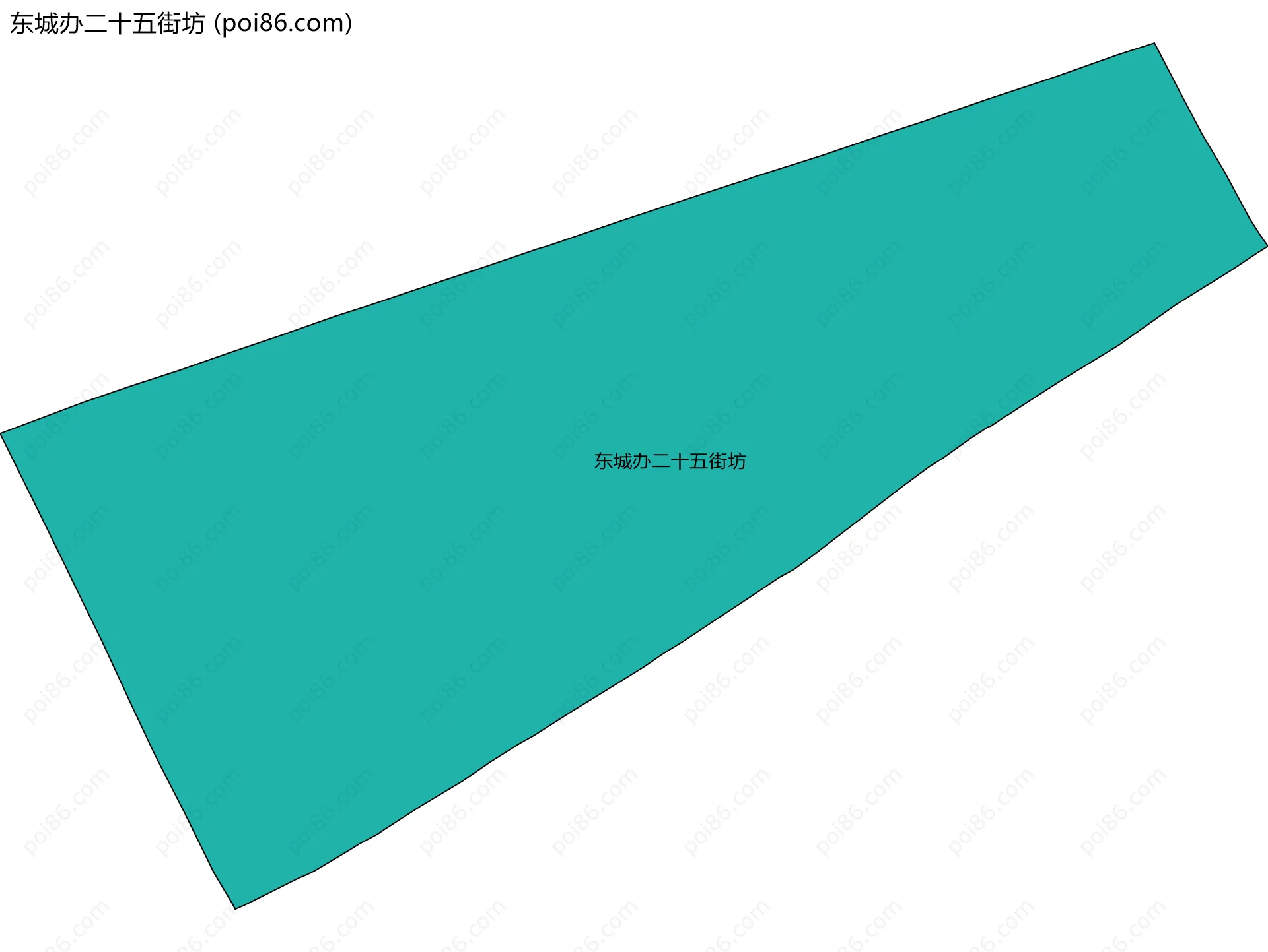 东城办二十五街坊边界地图