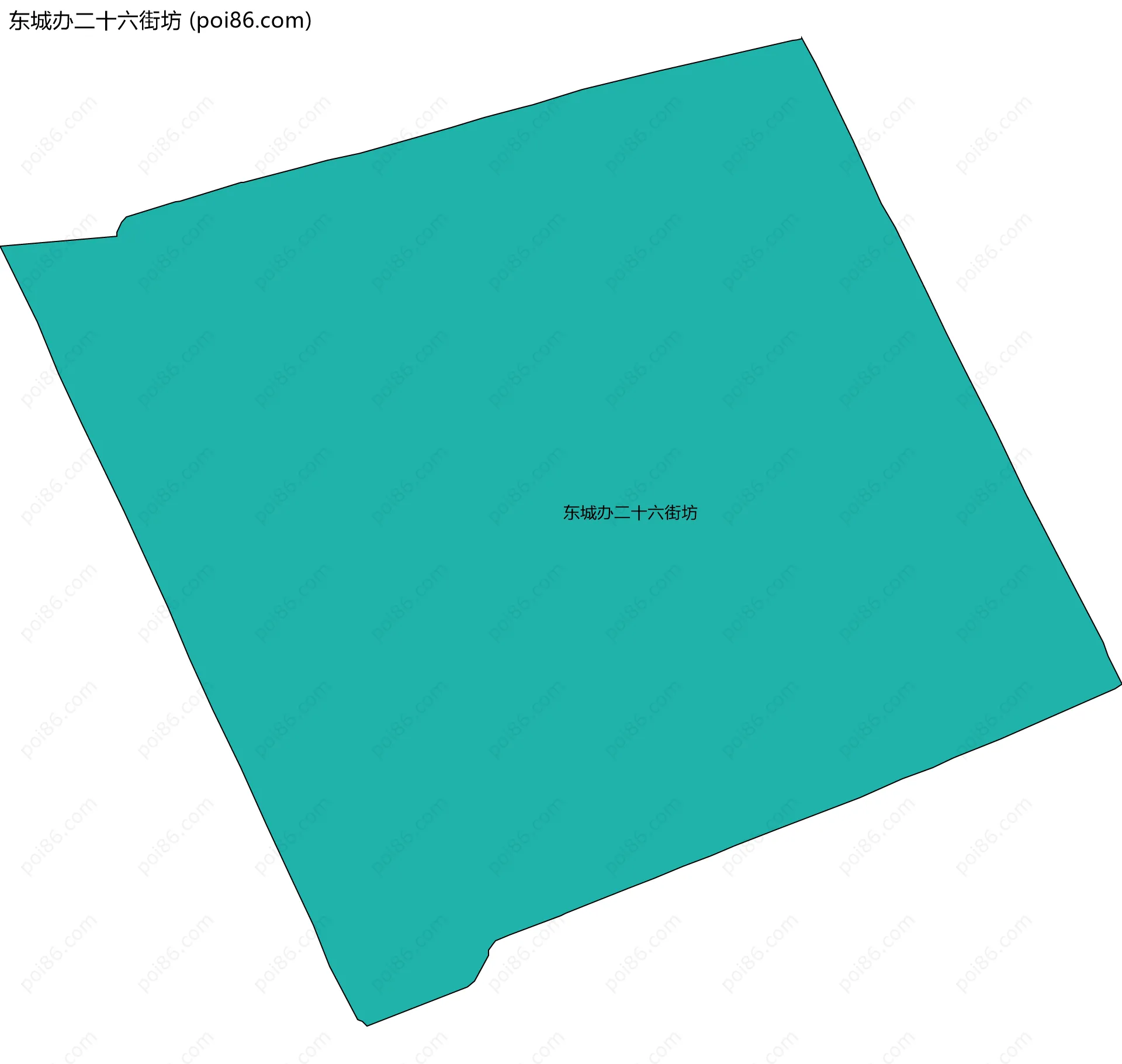 东城办二十六街坊边界地图