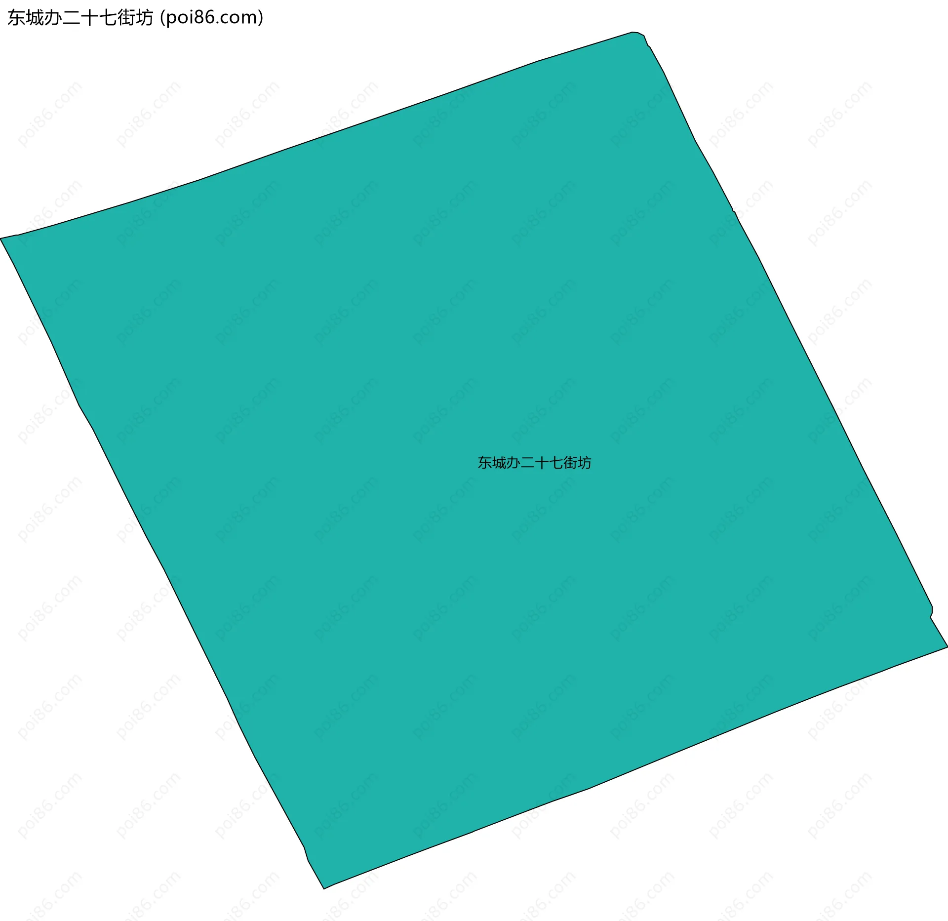 东城办二十七街坊边界地图