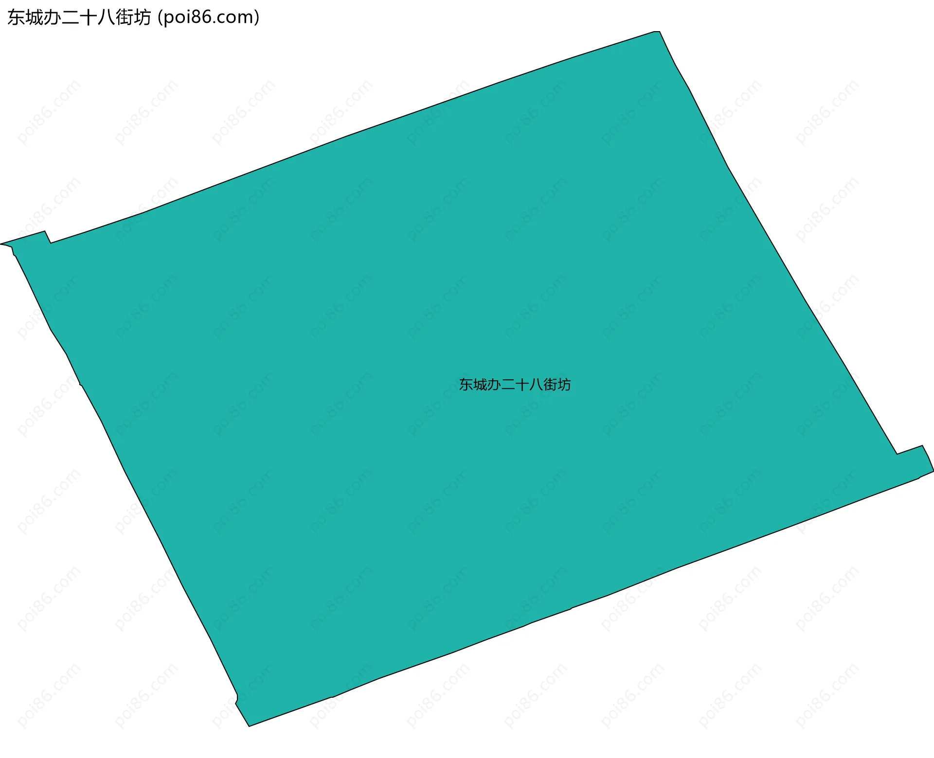 东城办二十八街坊边界地图