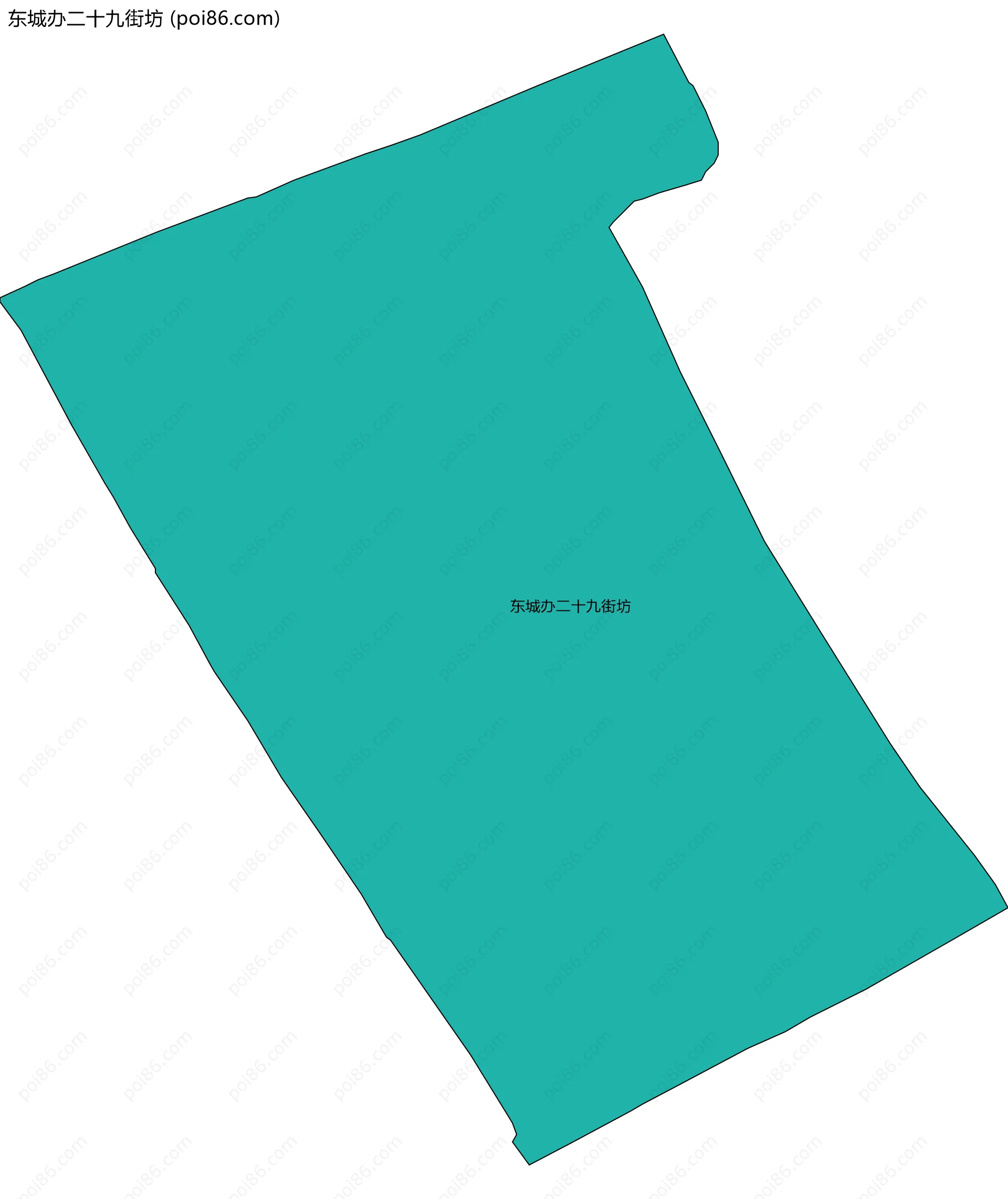 东城办二十九街坊边界地图