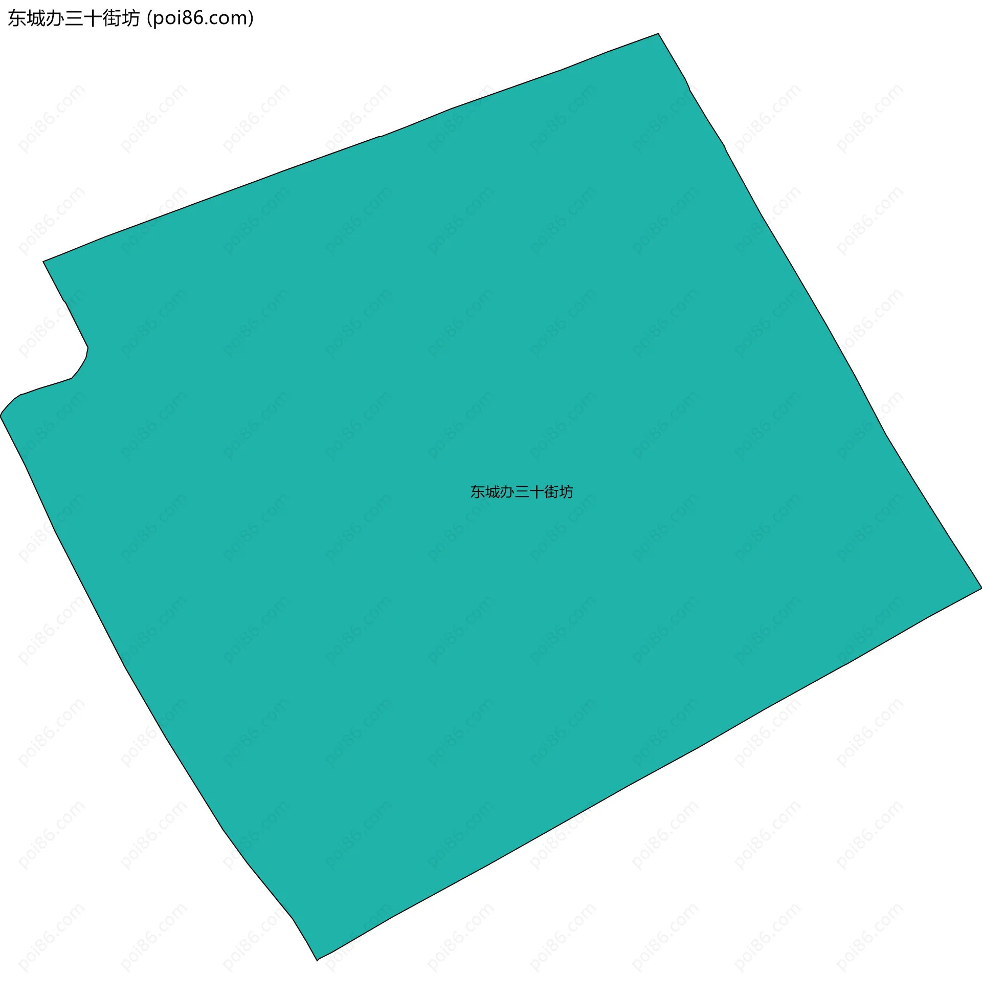 东城办三十街坊边界地图