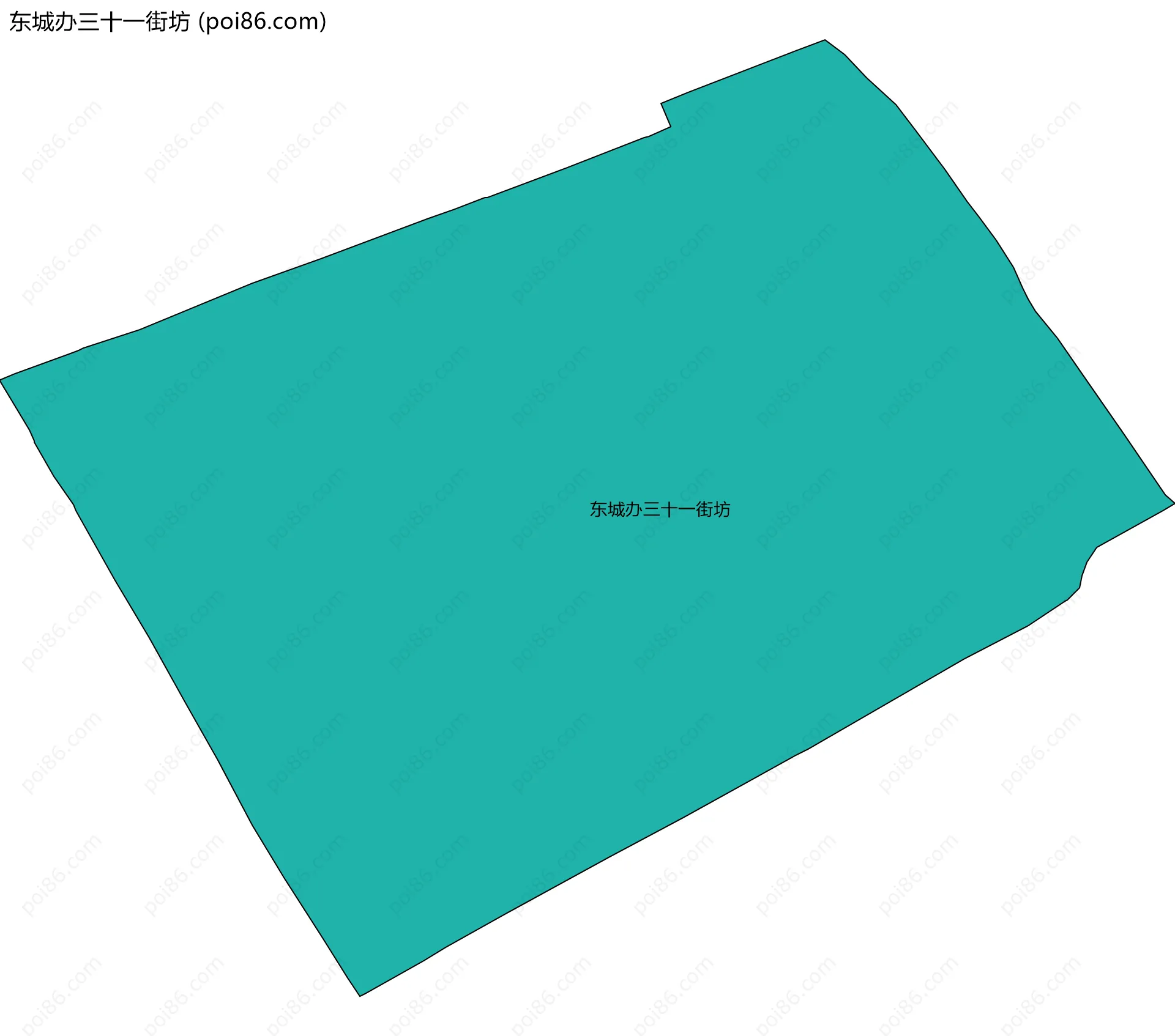 东城办三十一街坊边界地图