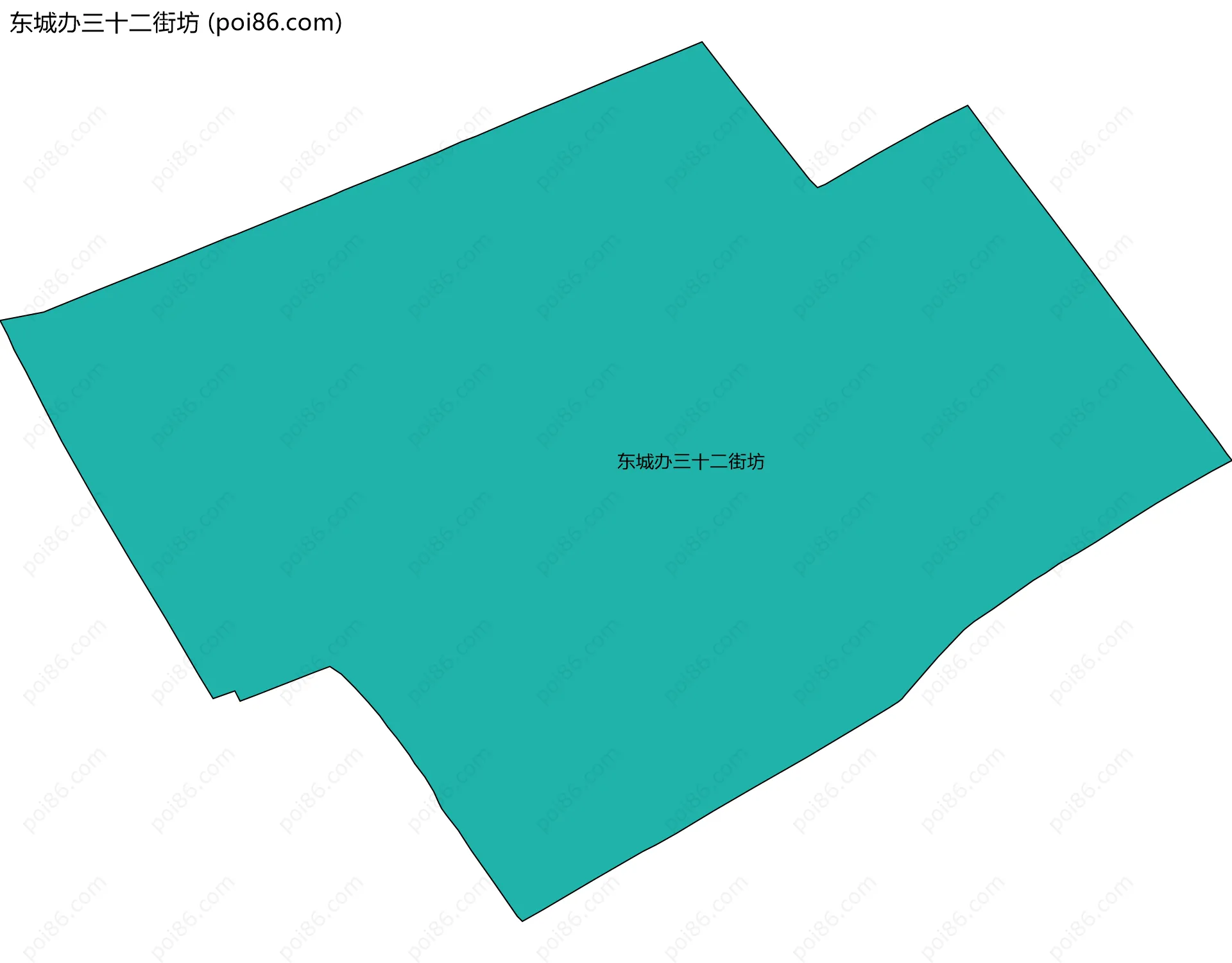 东城办三十二街坊边界地图