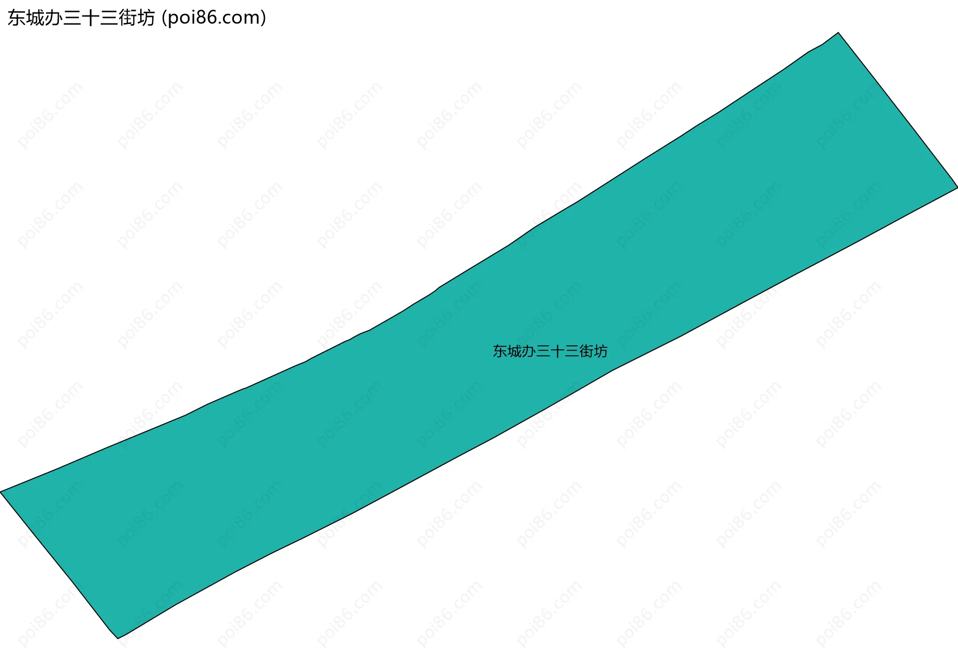 东城办三十三街坊边界地图