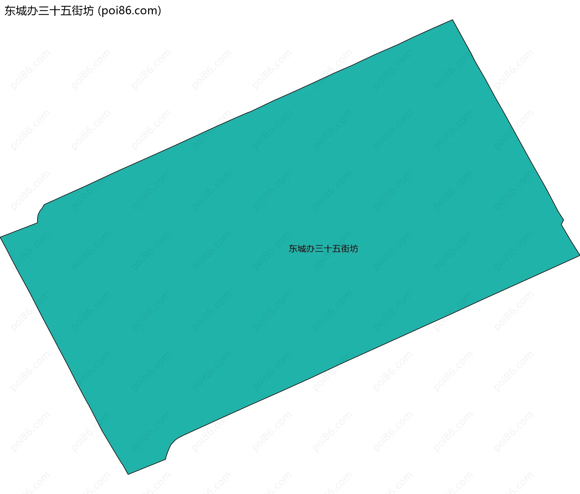 东城办三十五街坊边界地图