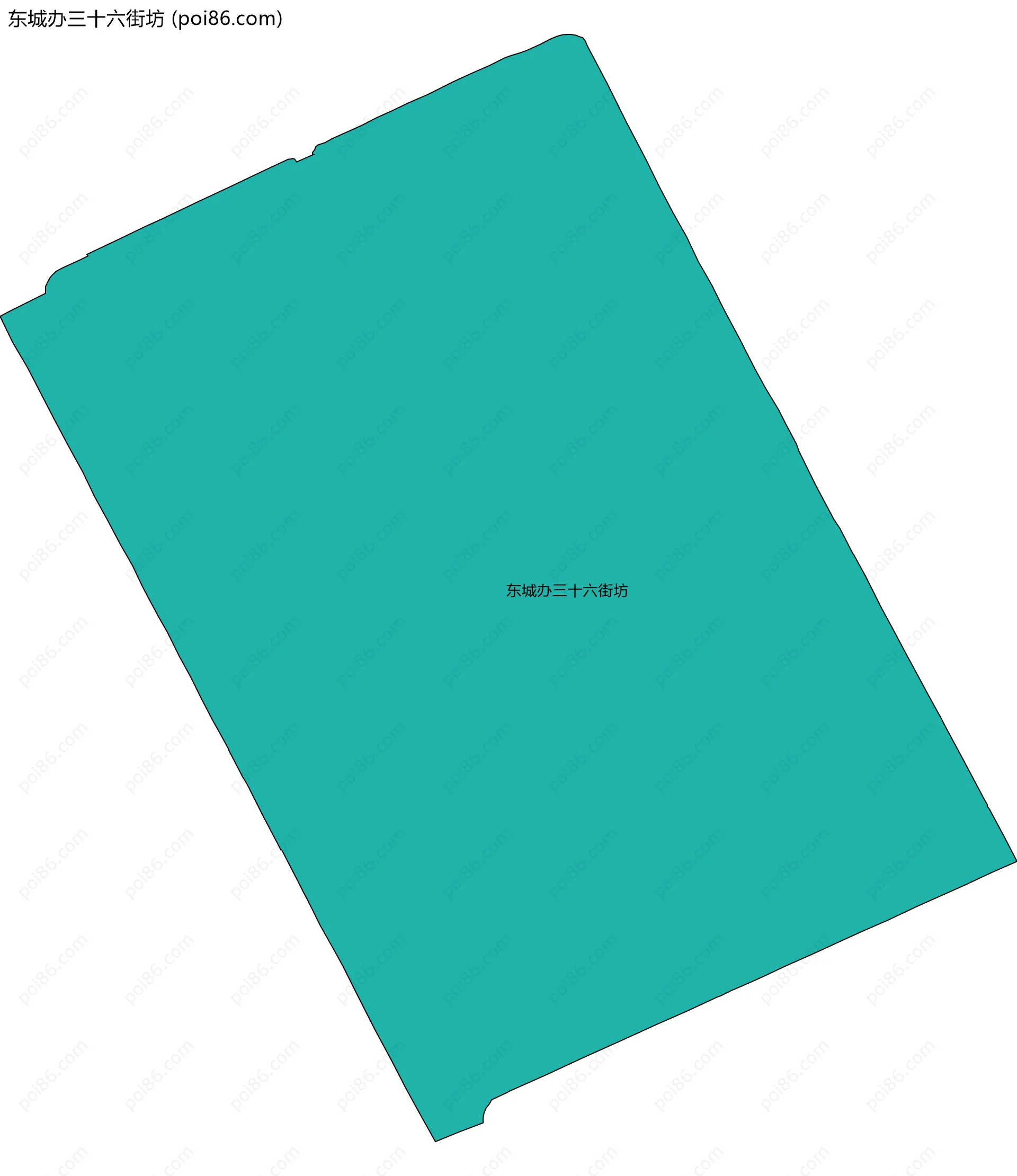 东城办三十六街坊边界地图