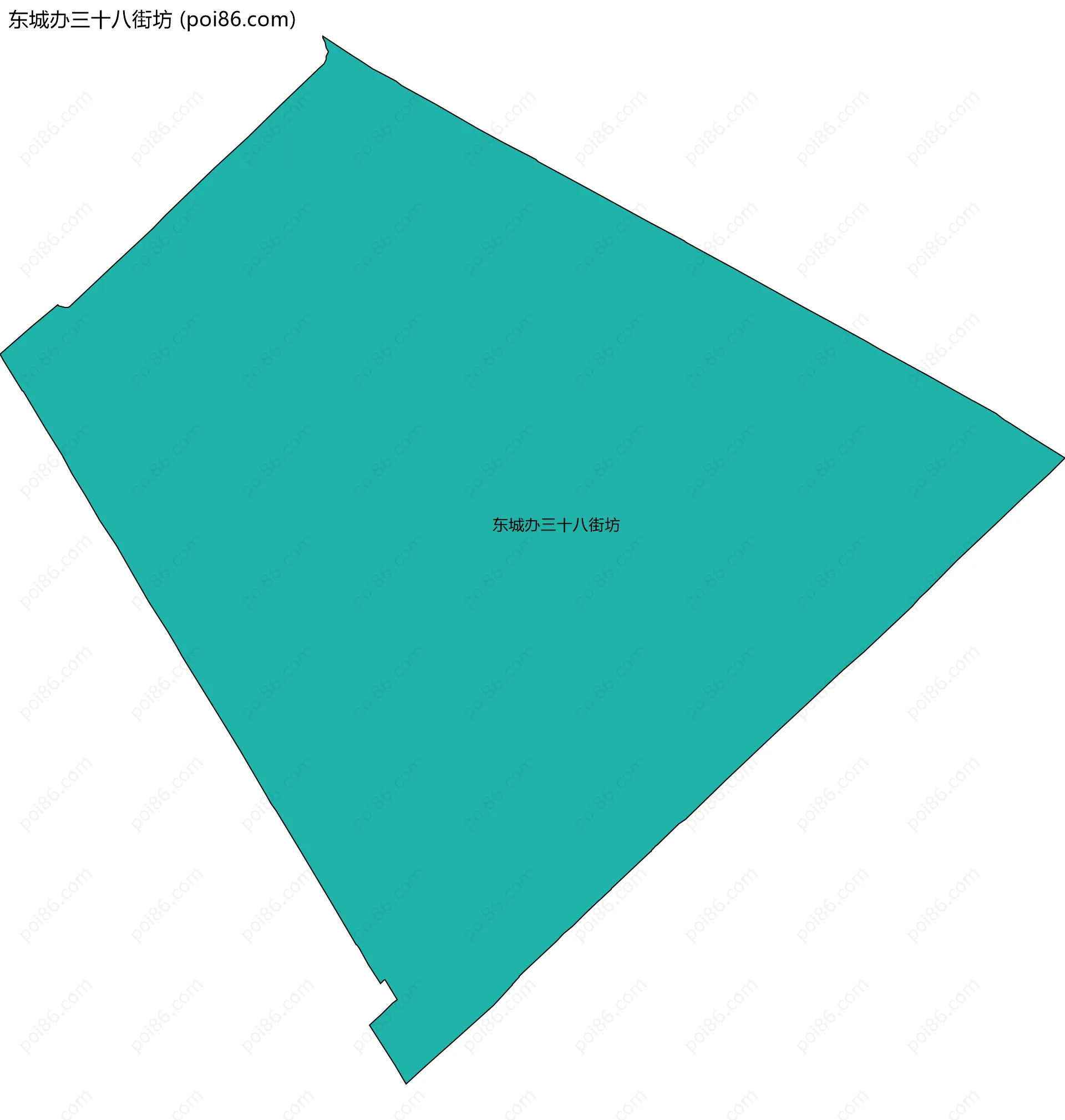 东城办三十八街坊边界地图