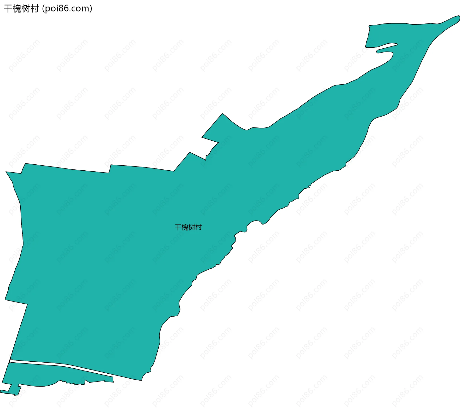 干槐树村边界地图