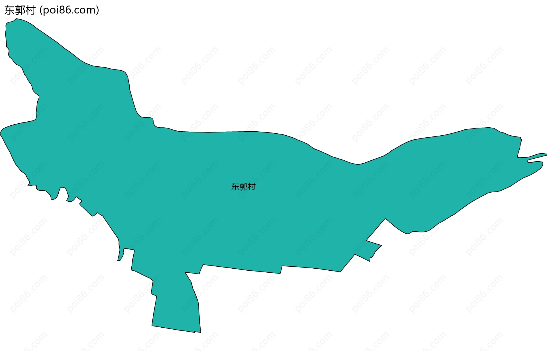 东郭村边界地图