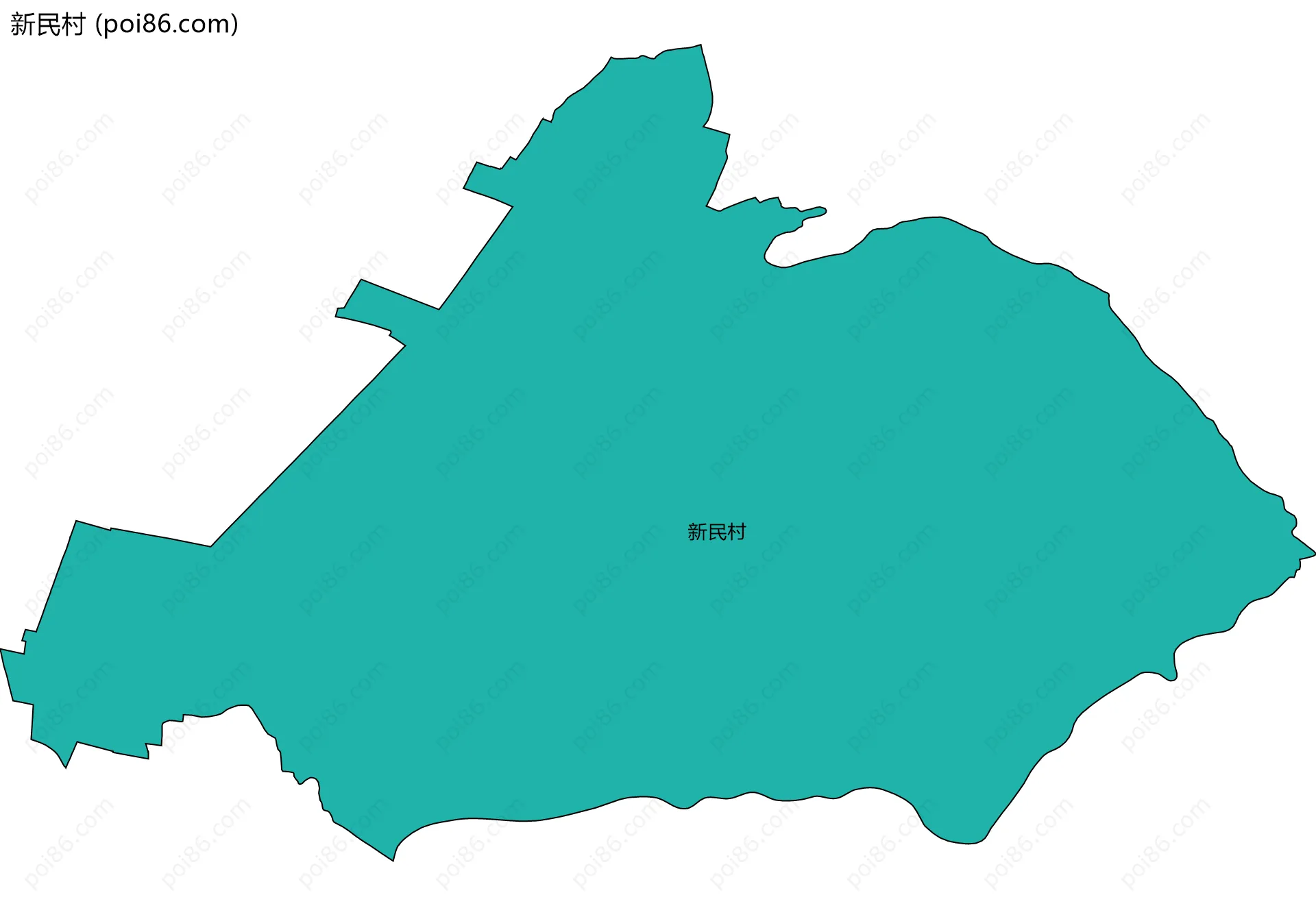 新民村边界地图
