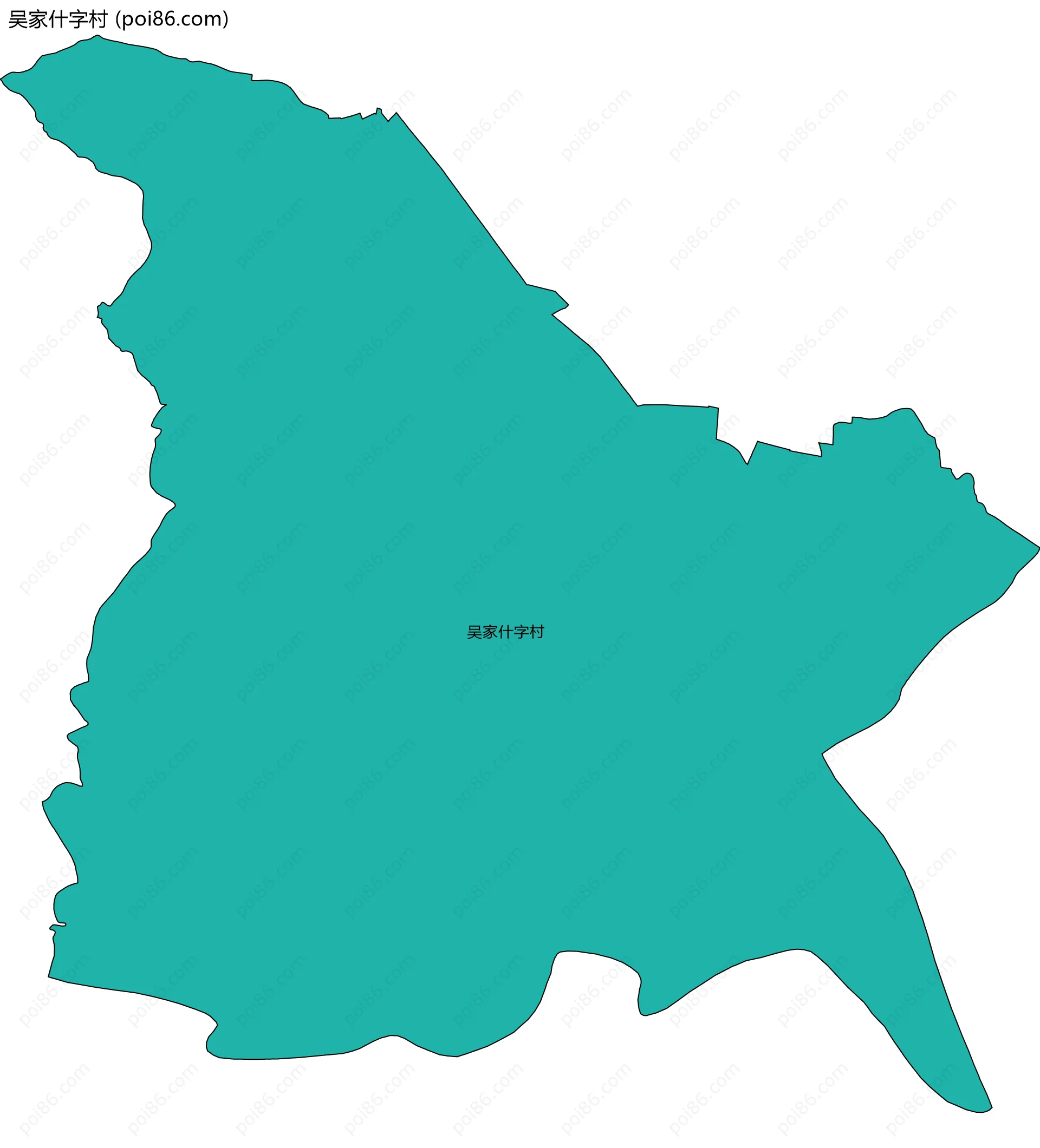 吴家什字村边界地图