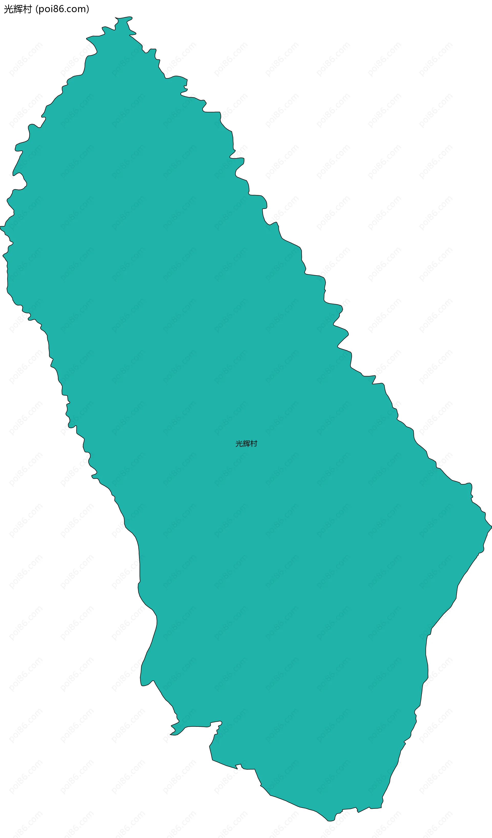 光辉村边界地图