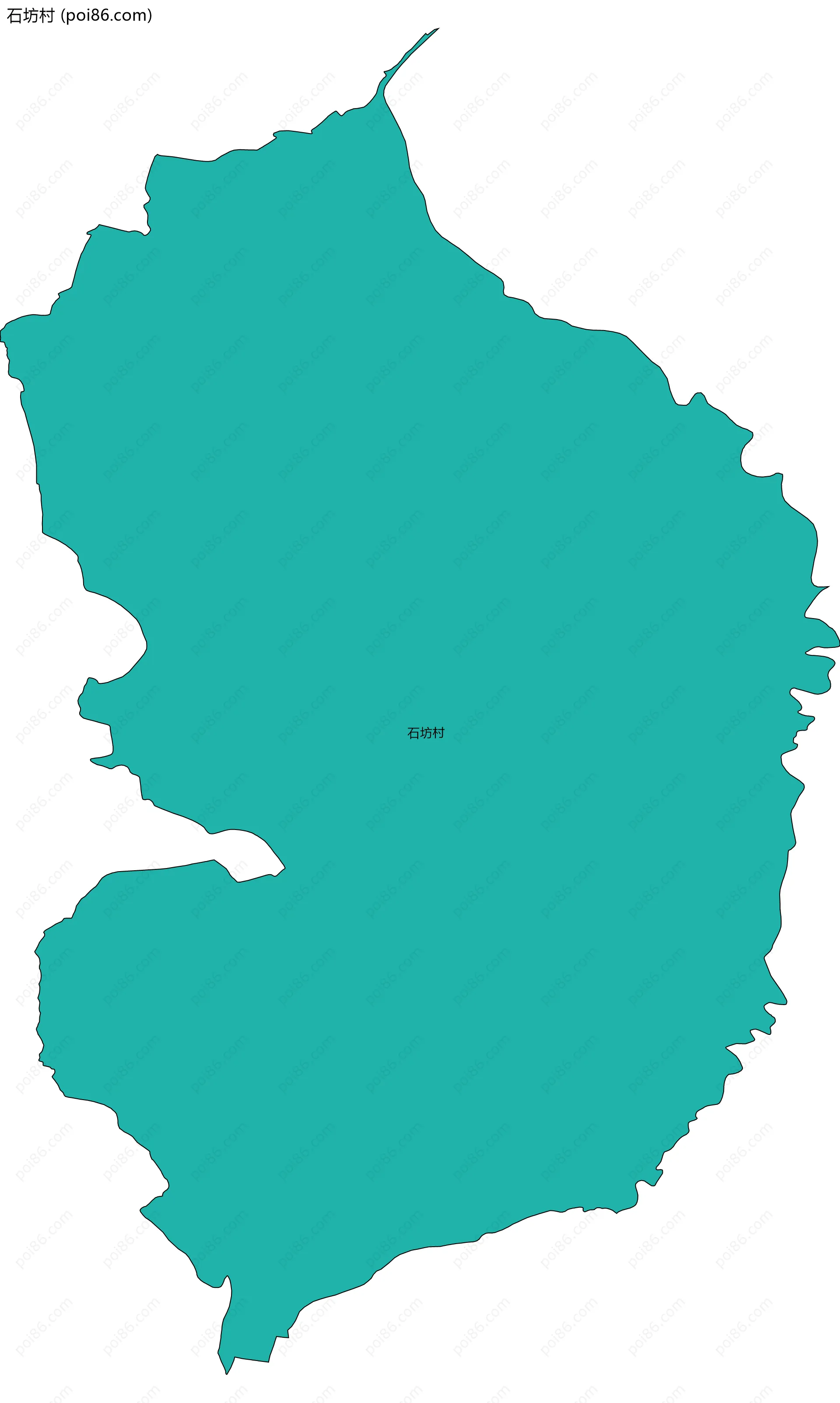 石坊村边界地图