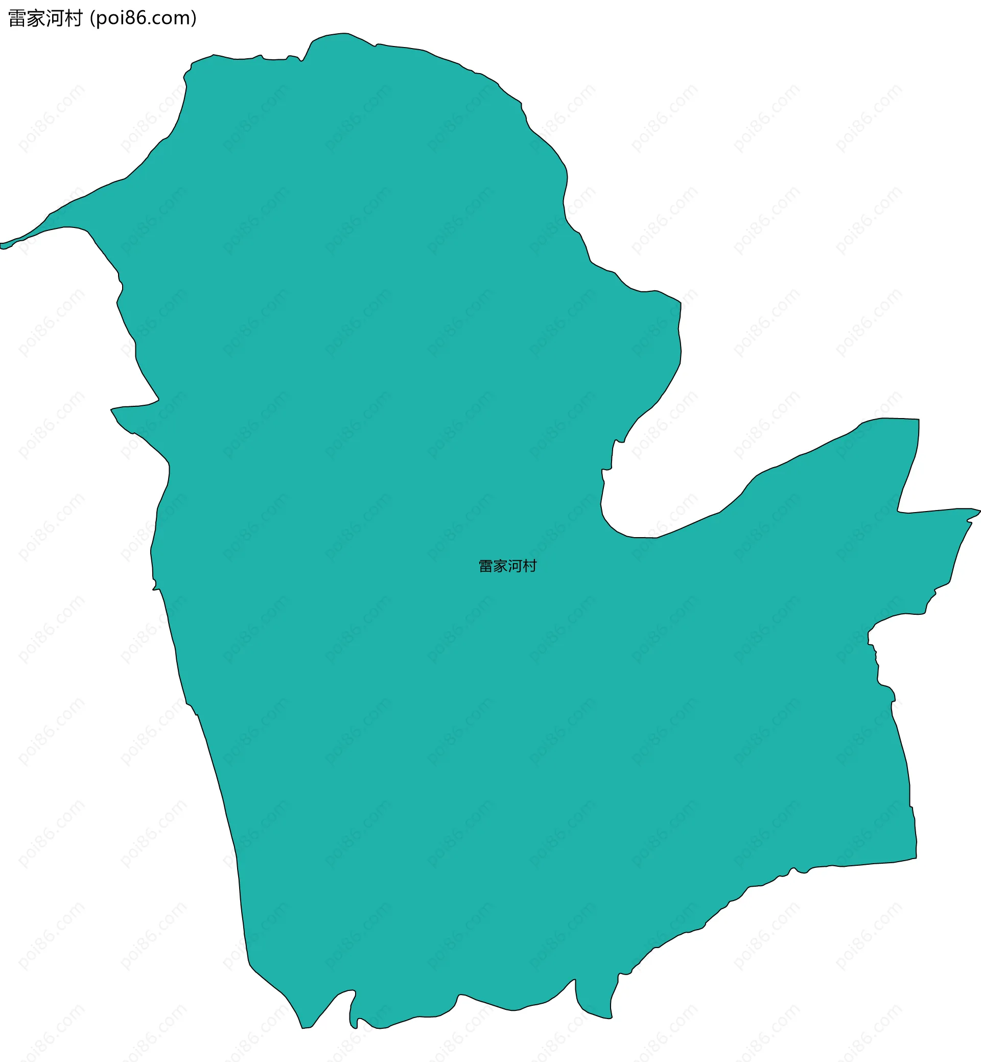 雷家河村边界地图