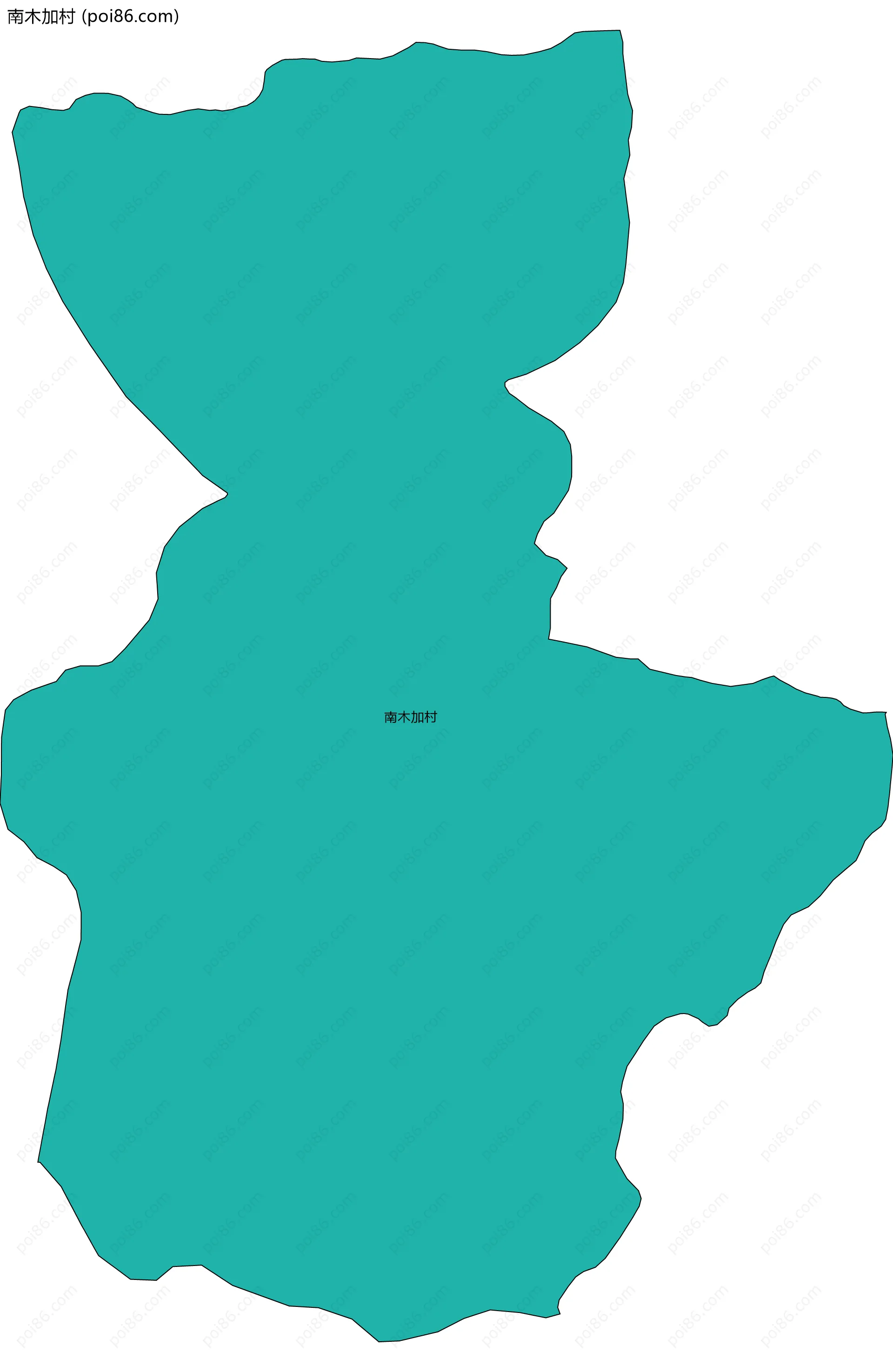 南木加村边界地图