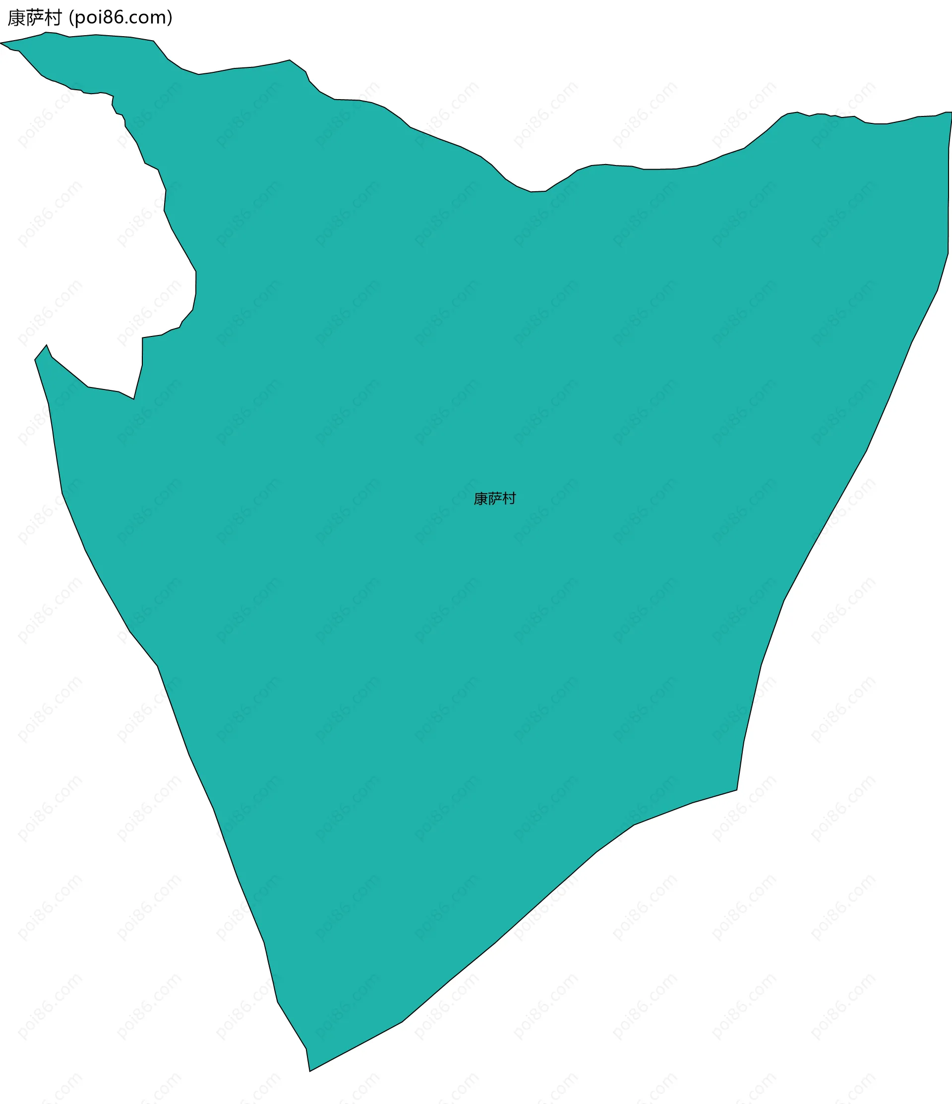 康萨村边界地图