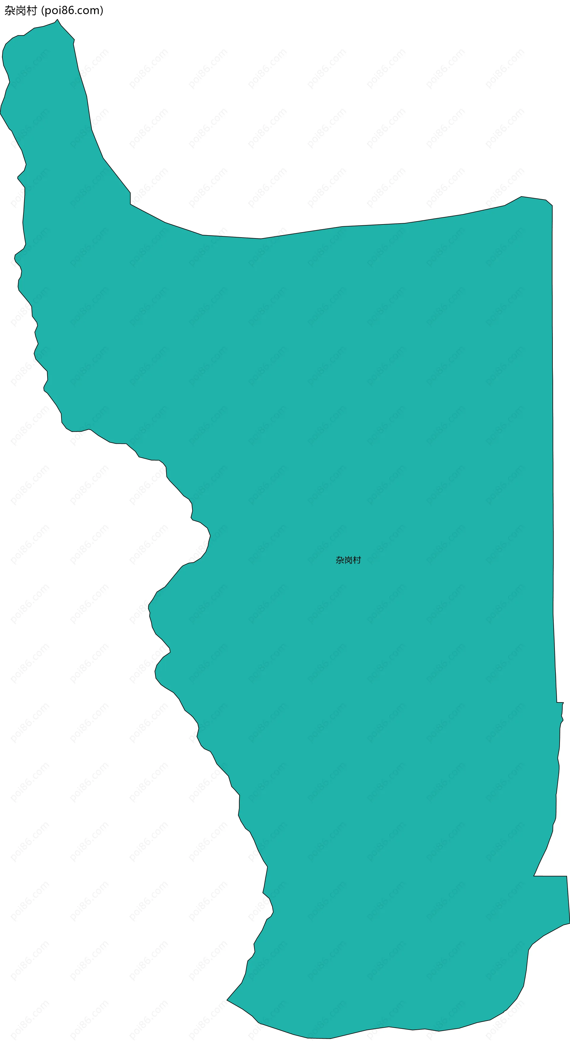 杂岗村边界地图