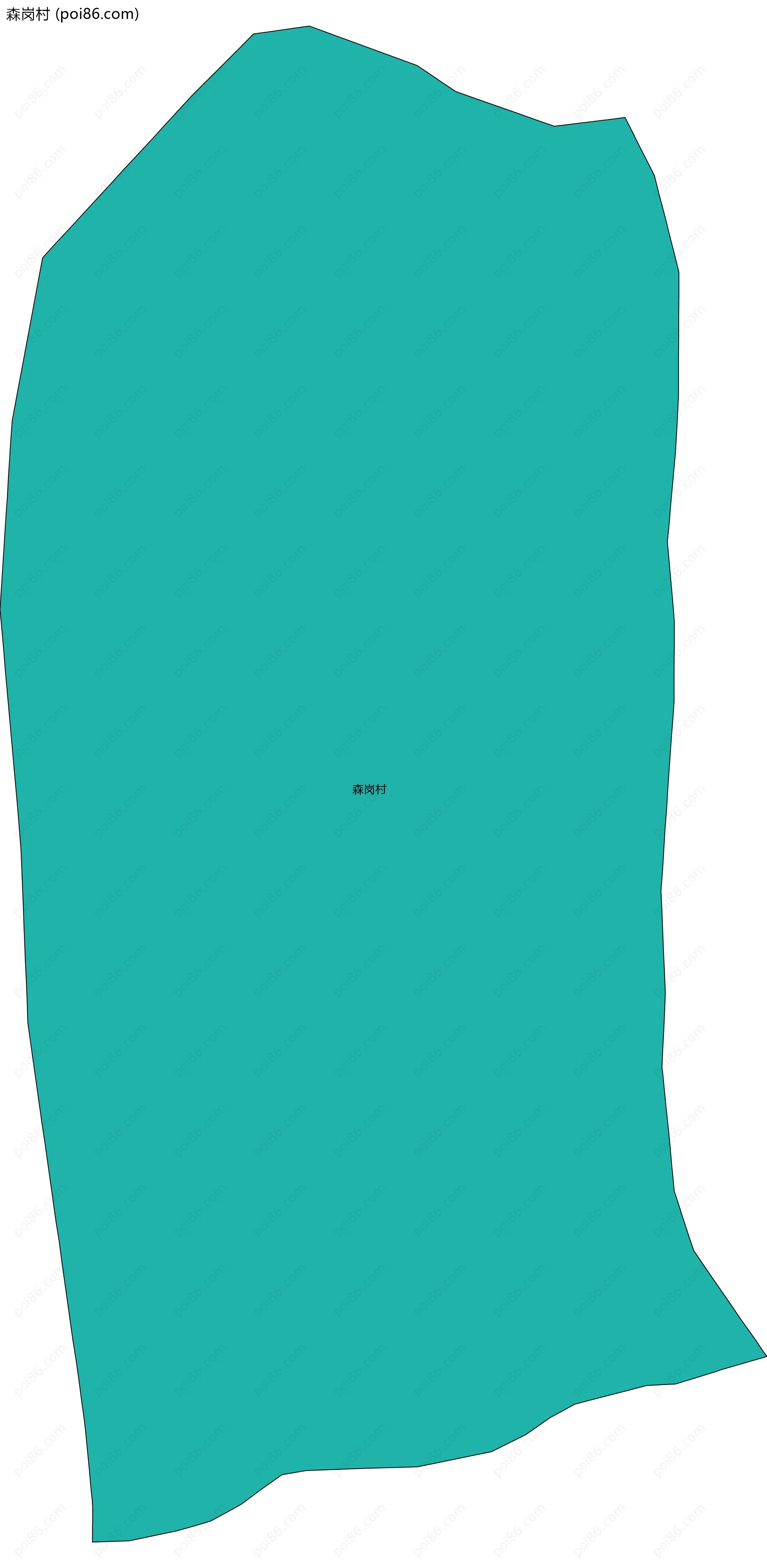 森岗村边界地图