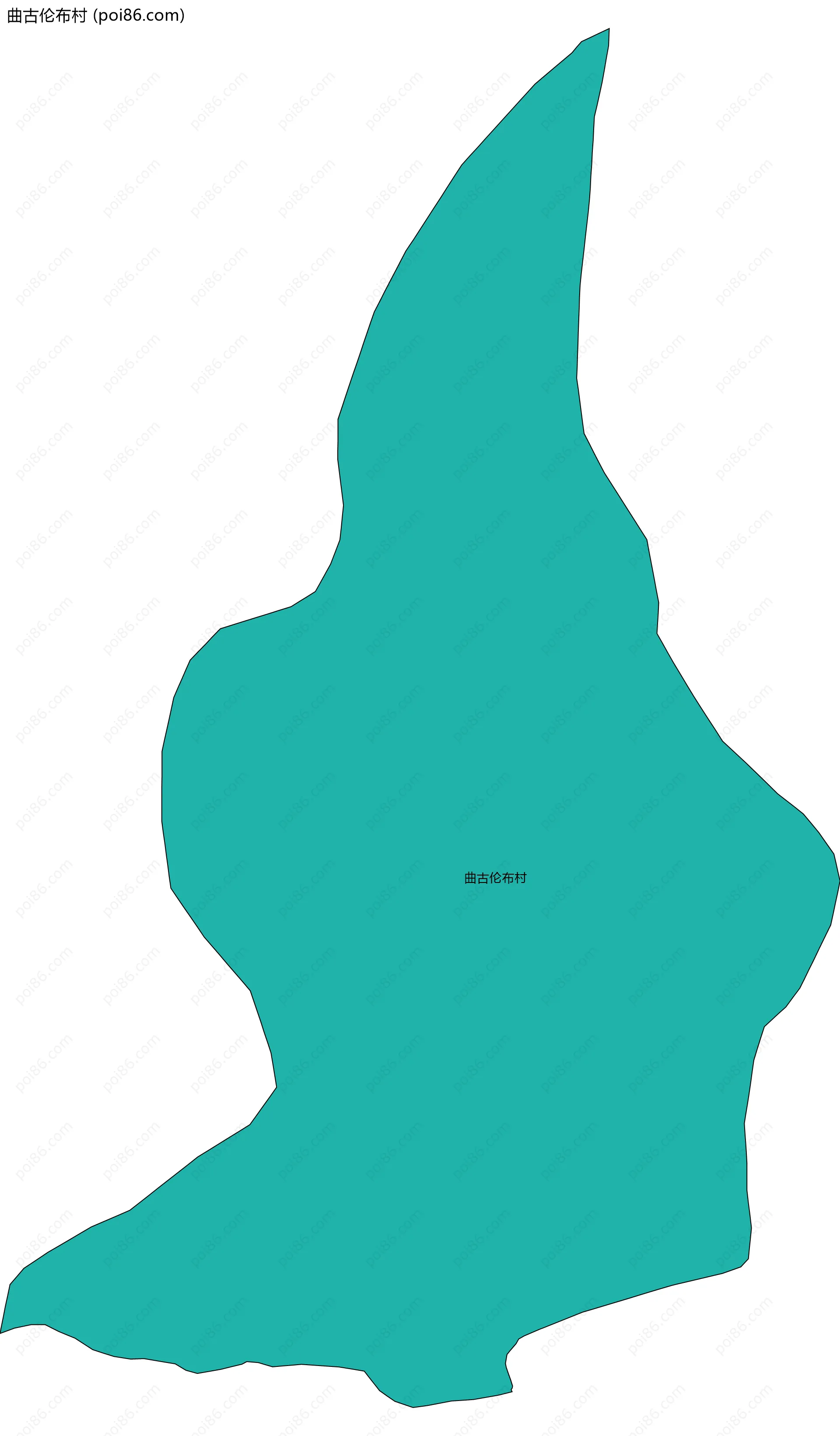 曲古伦布村边界地图