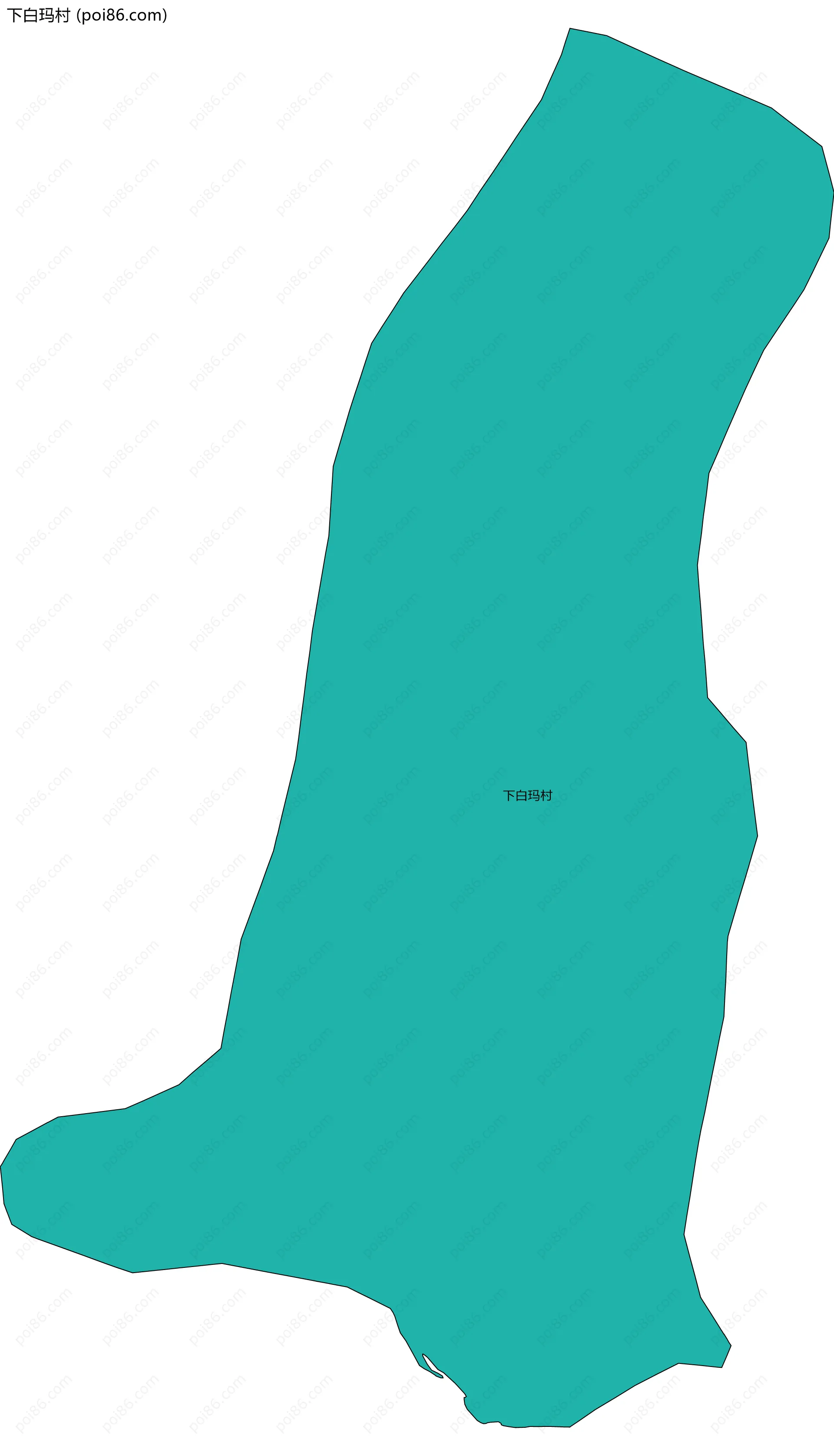 下白玛村边界地图