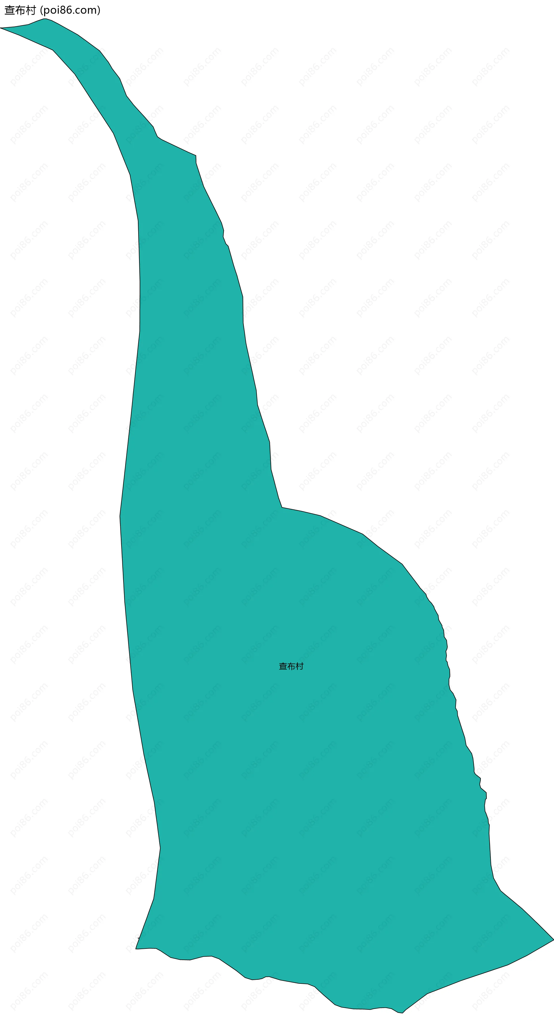 查布村边界地图