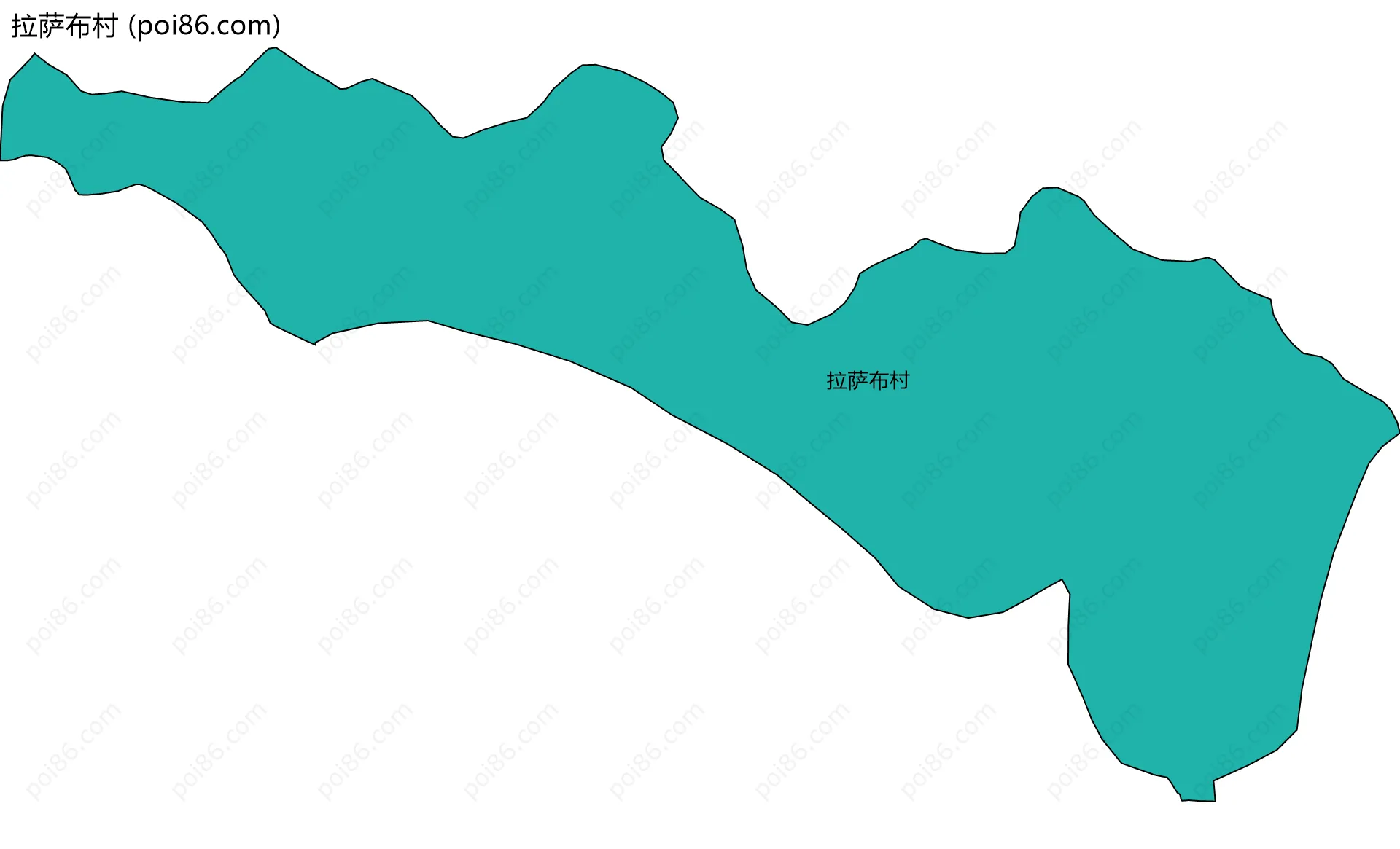 拉萨布村边界地图